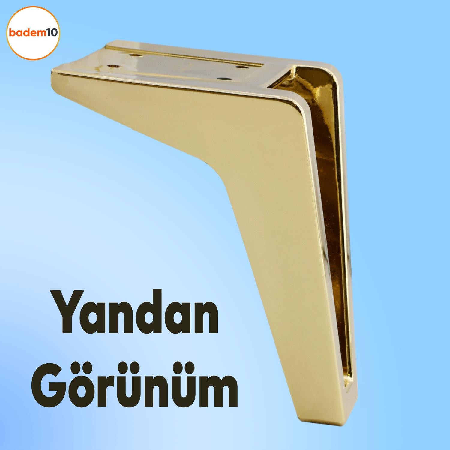 Penta Lüks Mobilya Kanepe Sehpa Tv Ünitesi Koltuk Ayağı 15 Cm Altın Gold Baza Ayakları
