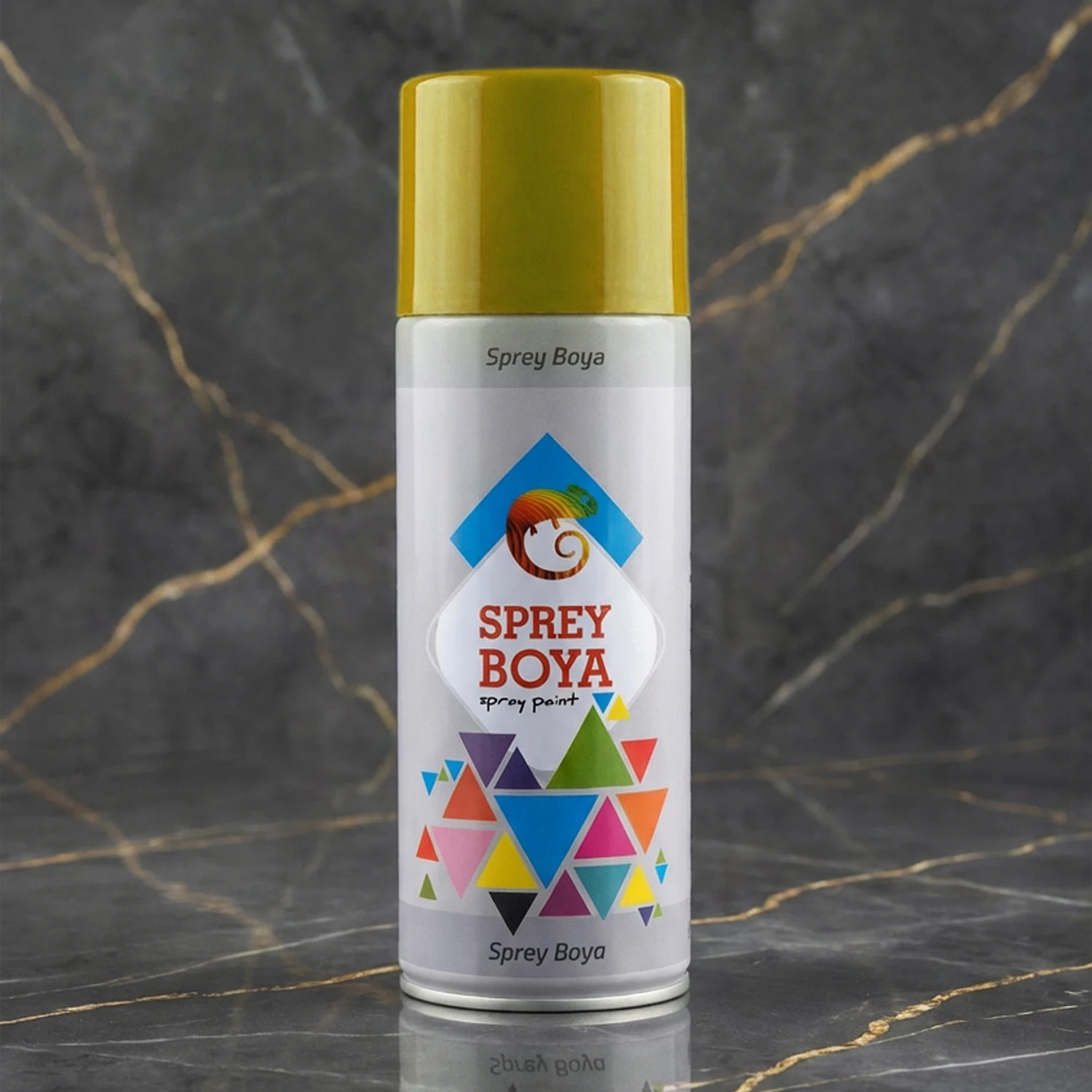 Sarı Sprey Boya 400 ml – Metal Ahşap Plastik Beton Yüzeylere Uygun Hobi Dekoratif Amaçlı Sprey Boya