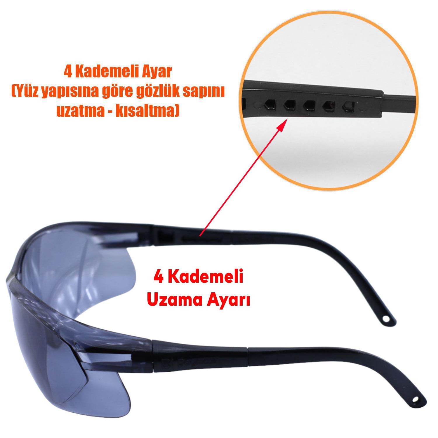 Bisiklet Gözlüğü UV Korumalı Ayarlanabilir Bisikletçi Gözlük Füme S900