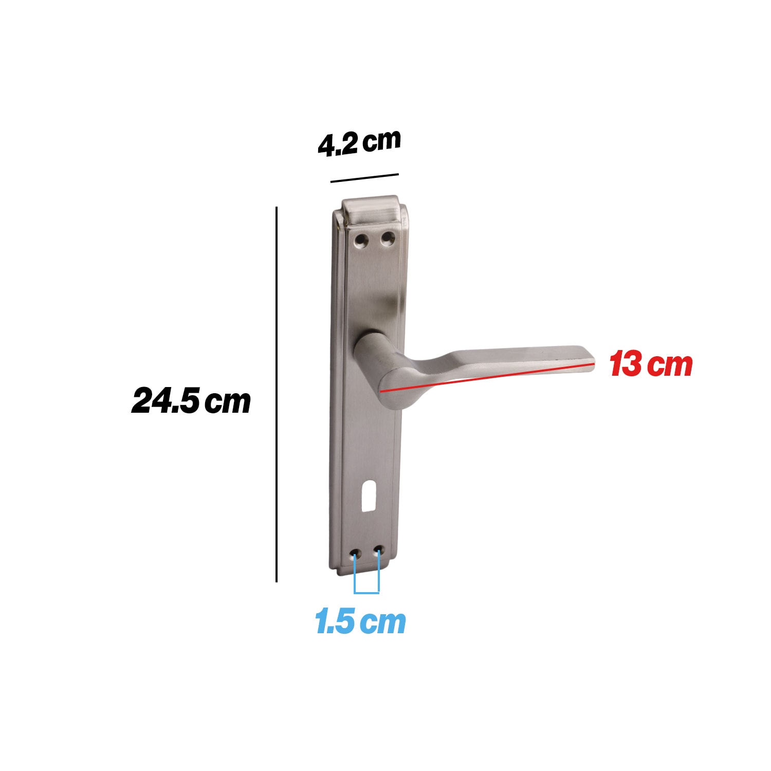 İç Oda Kapı Kolu Aynalı Sağa Sola Uygun Saten Renk Dış Ahşap Pvc Metal Çelik Kapısı Tutamağı 1 Takım