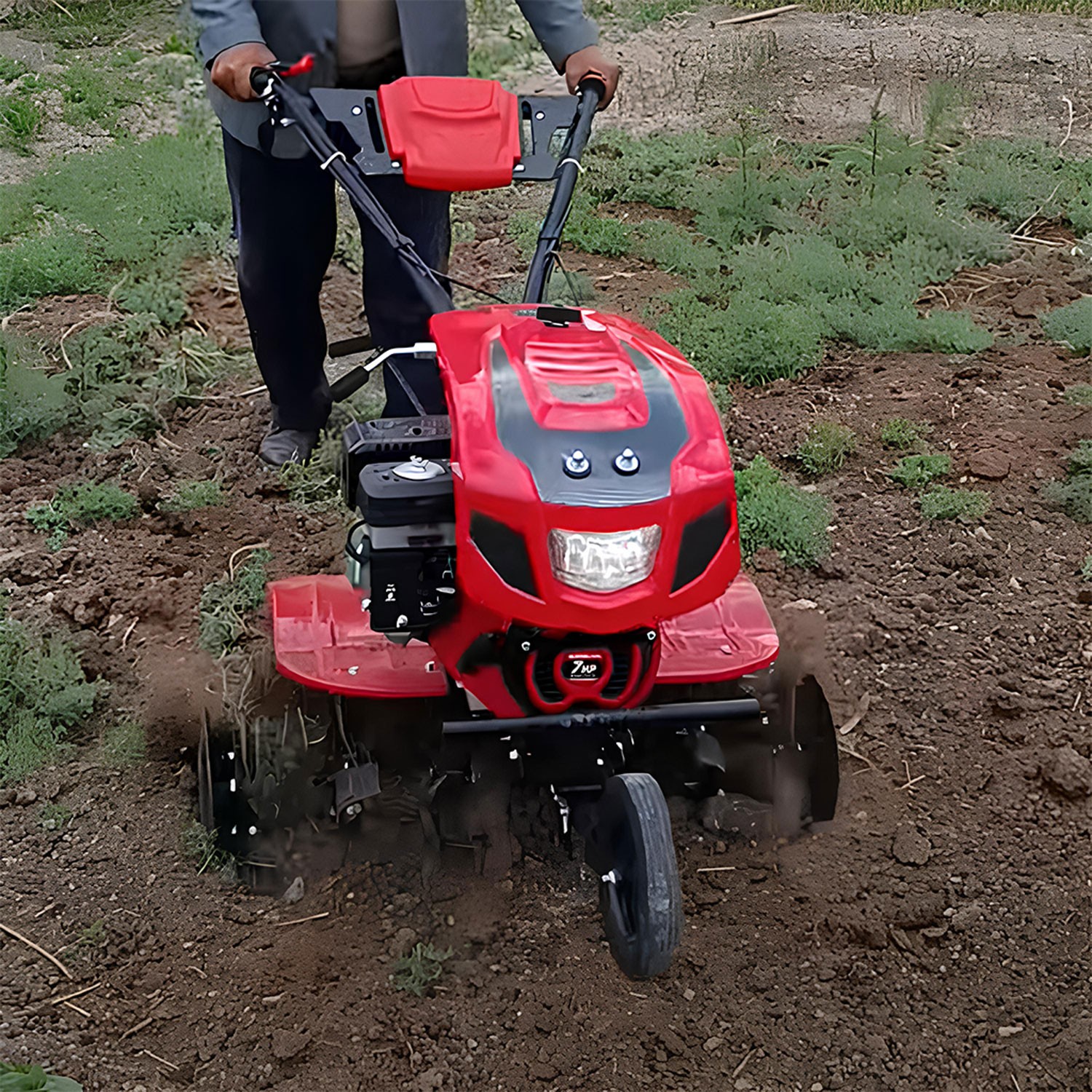 Benzinli Çapa Makinesi KGL100ZH 7 Hp Güçlü Motorlu Bahçe Toprak Çapalama ve Tarım İşleme Makinesi