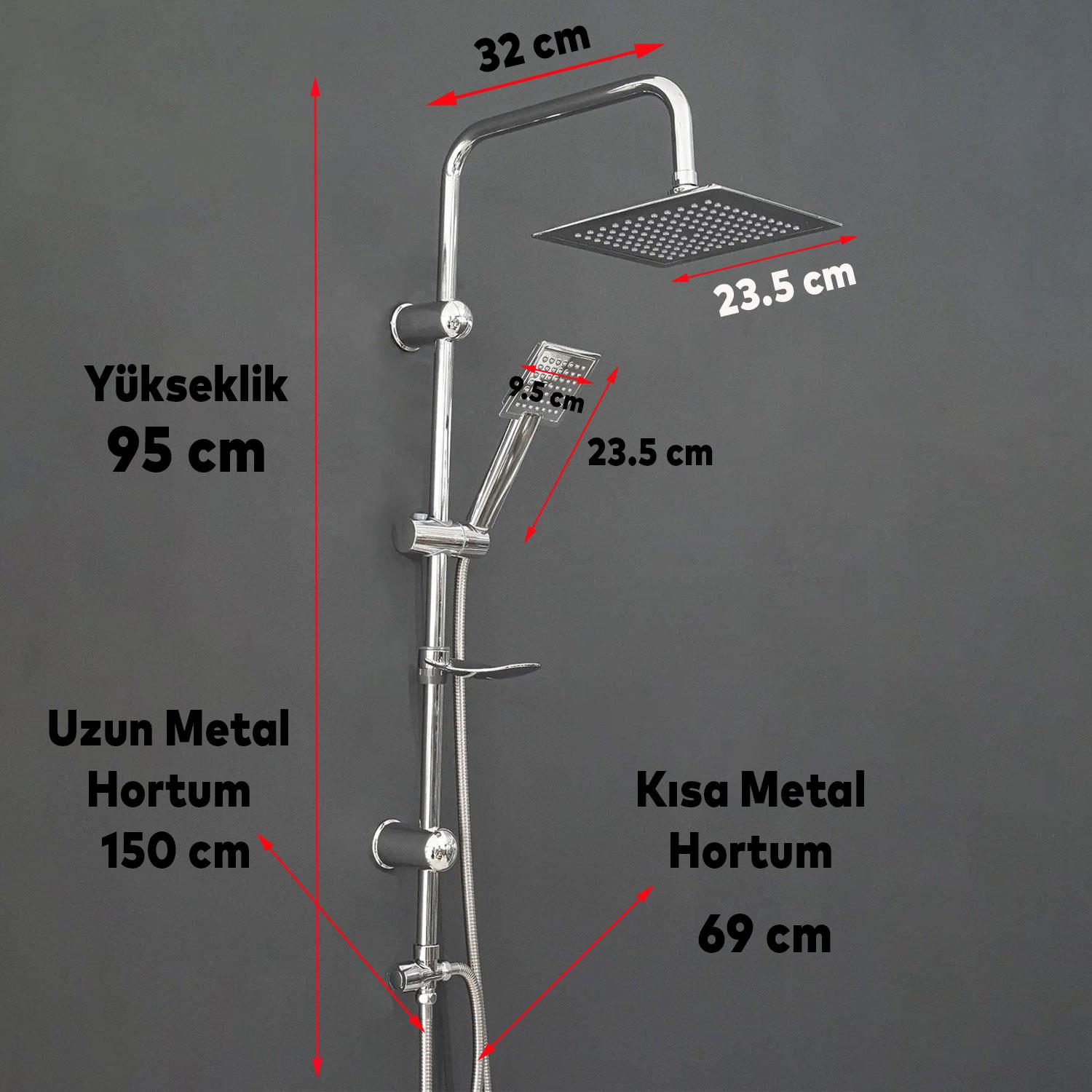 Kare Robot Tepe Duş Seti Takımı Yağmurlama Kare Banyo Duş Başlığı Sistemi Başlık Sabunluklu Duşu