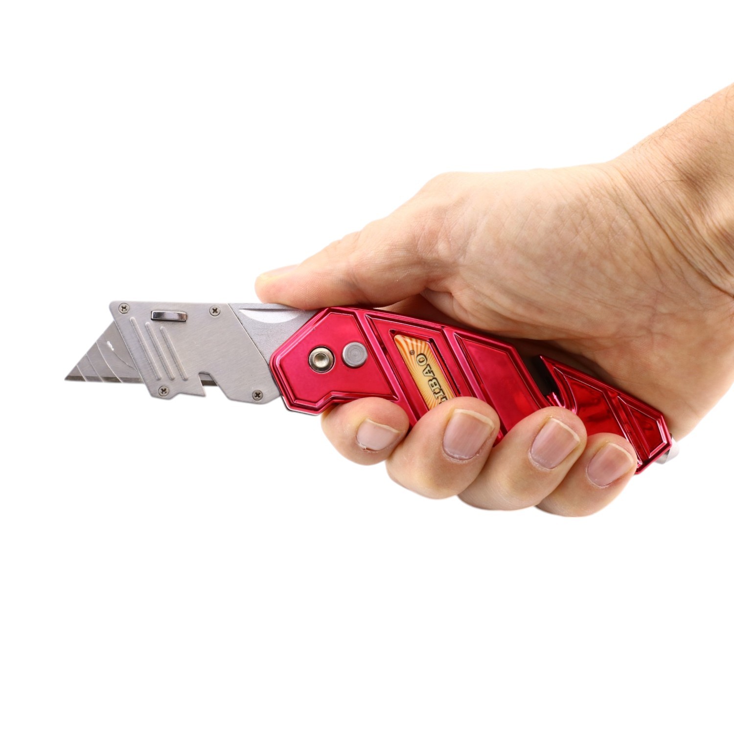 Çok Amaçlı Metal Maket Bıçak Karton Kumaş İp Kesme Halı Bıçağı Maket Bıçağı 5 Adet Yedek Bıçak Küçük