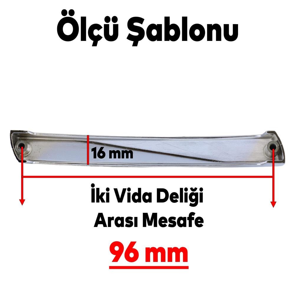 Motif 10 Adet Mobilya Mutfak Dolabı Çekmece Dolap Kapak Kulpları Kulbu Krom 96 MM 9.6 CM Metal Kulp
