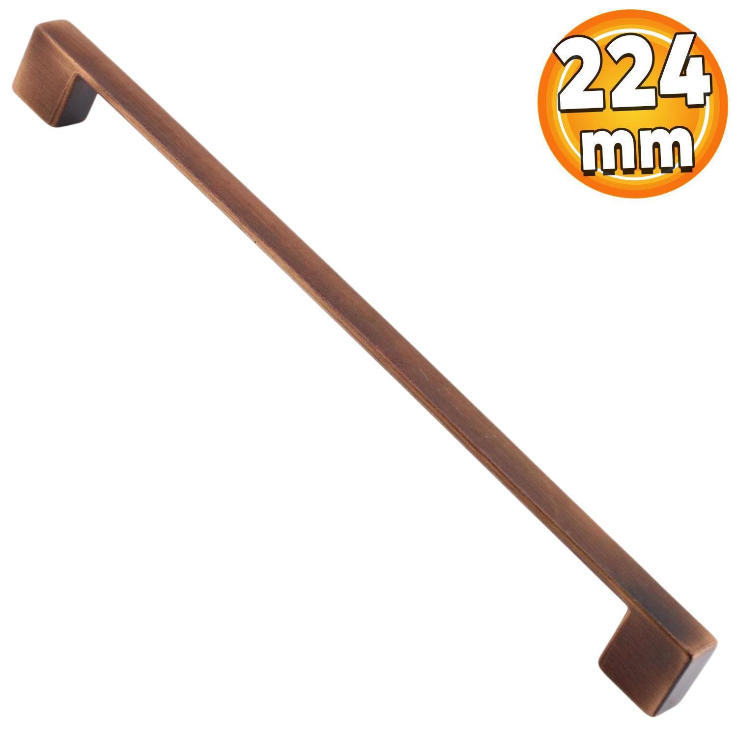 Kale Kulp Metal 224 mm Eskitme Antik Bakır Mobilya Mutfak Çekmece Kapak Dolap Kulpu Kulbu Kulpları
