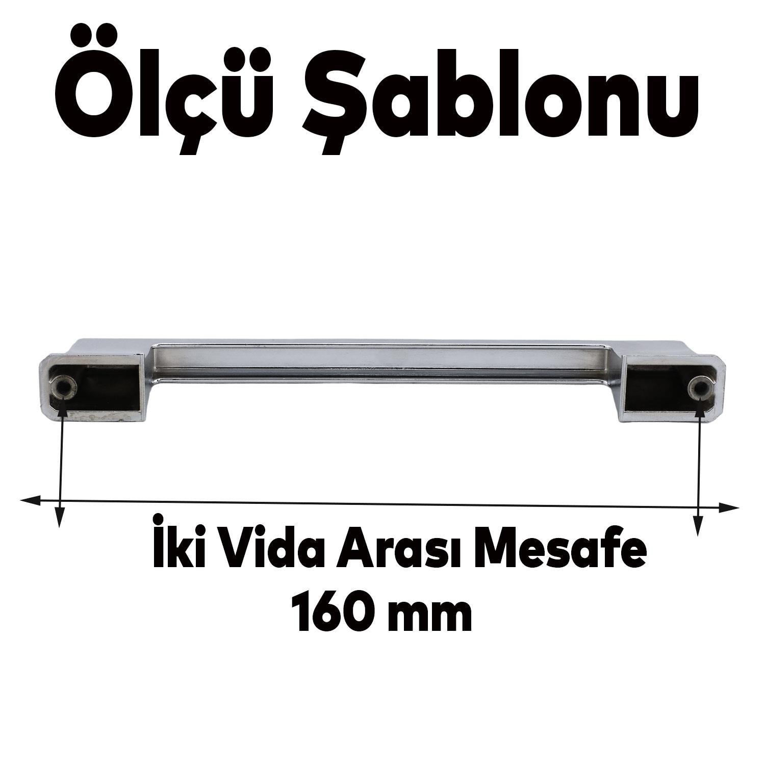 Cemre Kulp 160 mm Metal Krom Mobilya Çekmece Mutfak Dolabı Dolap Kapak Kulpları Kulbu Kulpu