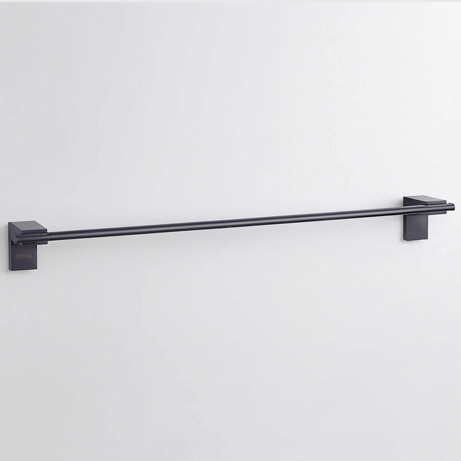 Siyah Metal Uzun Havluluk 49 cm  Duvara Monte Vidalı Lüks Banyo Asma Askı Çubuk Tasarım
