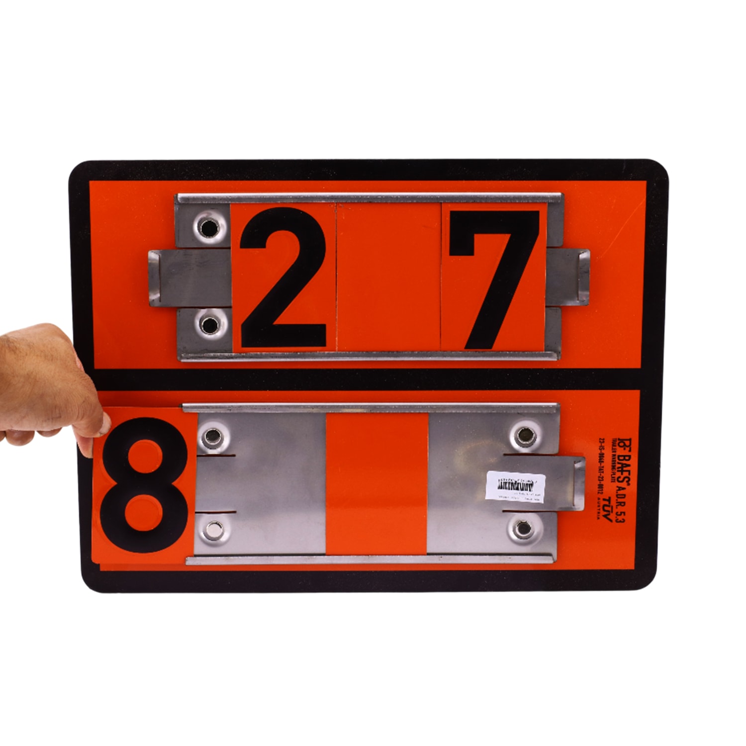 Adr 40x30 cm Manuel Değiştirilebilir Tehlikeli Madde Uyarı Levhası Çoklu Rakam 0-9 Arası Rakamlar