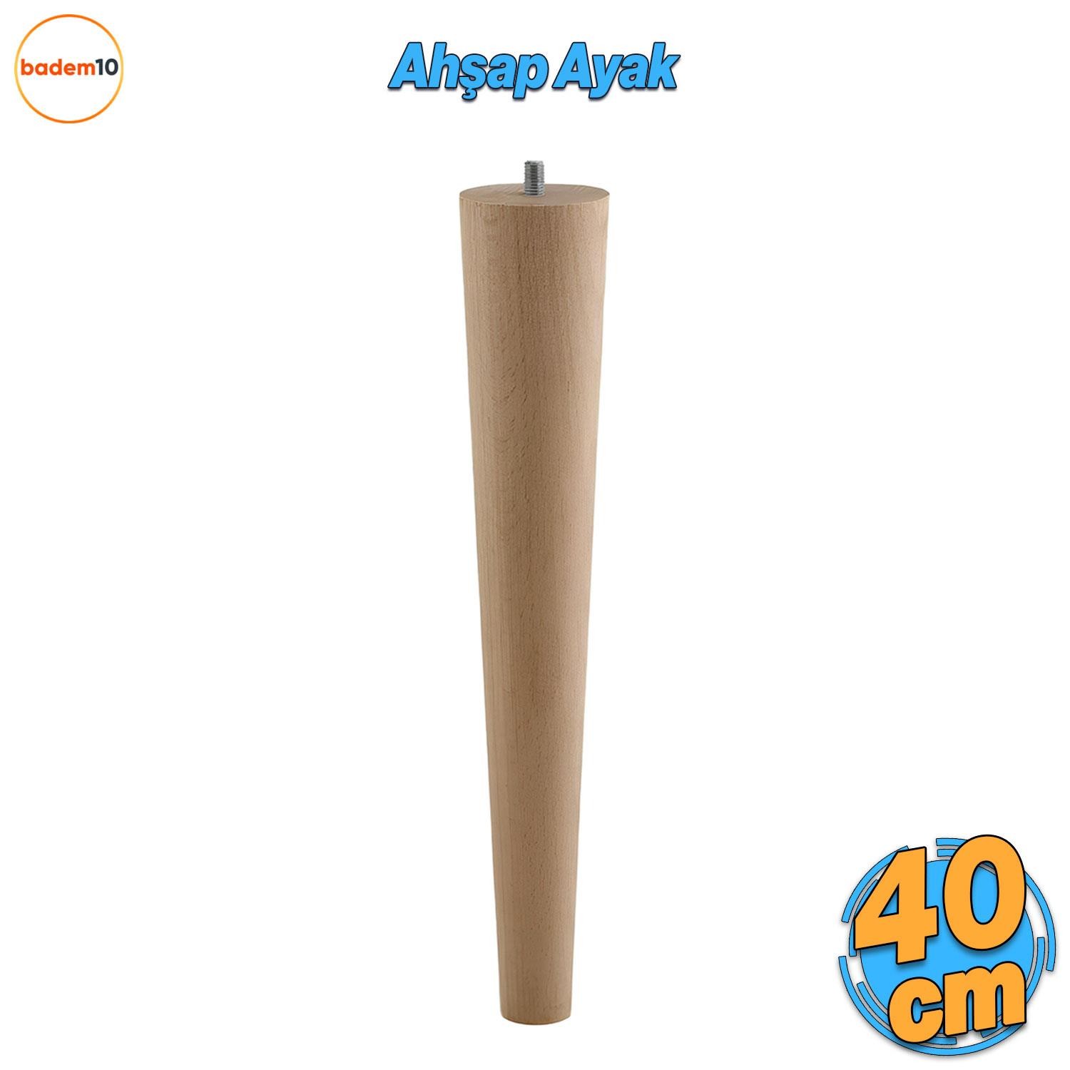 Ahşap Mobilya Ayağı 40 cm Sehpa Zigon Orta Masa Puf Tabure Tv Ünitesi Ayakları M8 Civatalı 40 cm