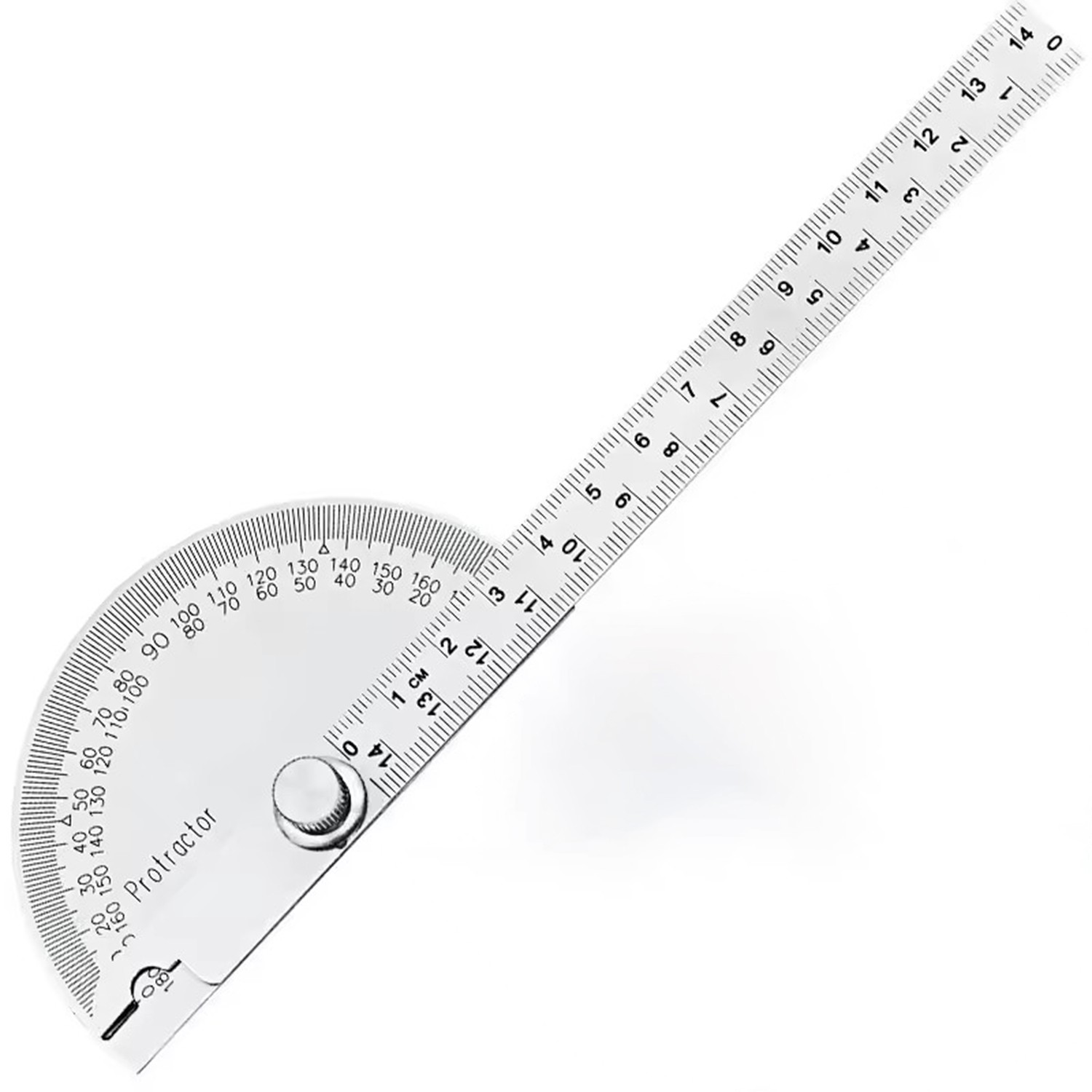 90x150 Mm Paslanmaz Çelik 180° Derece Çok Fonksiyonlu Marangoz Aleti Gönye Açı Ölçer Cetvel İletki