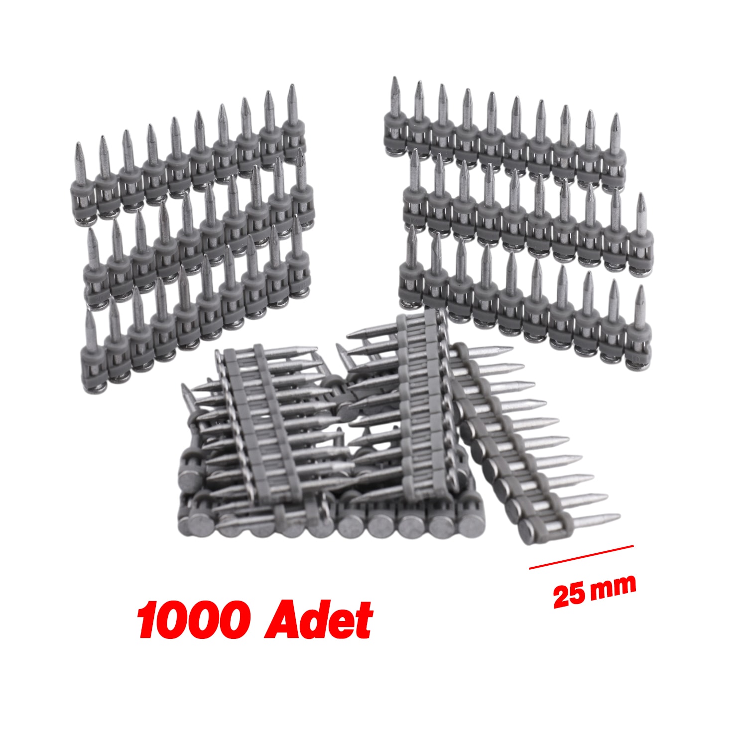 Gazlı Tabanca Çivisi 25 mm HGN-C25 / MGP26025 40 gram Gaz ve 1000 Adet Yedek Çivi 2.7 Kalınlık