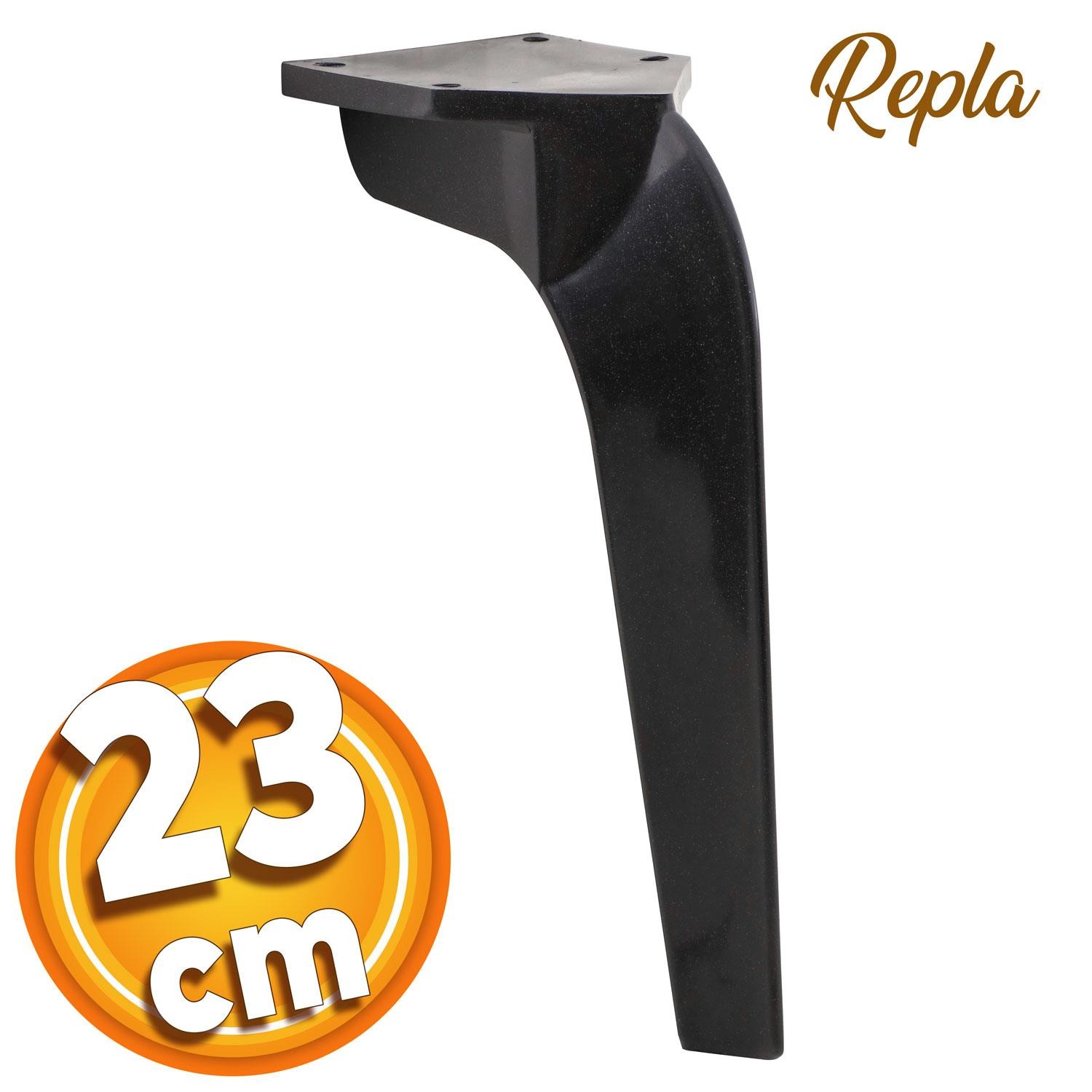 Repla Lüks Mobilya Kanepe Tv Ünitesi Koltuk Ayağı 23 Cm Siyah Konsol Ayakları