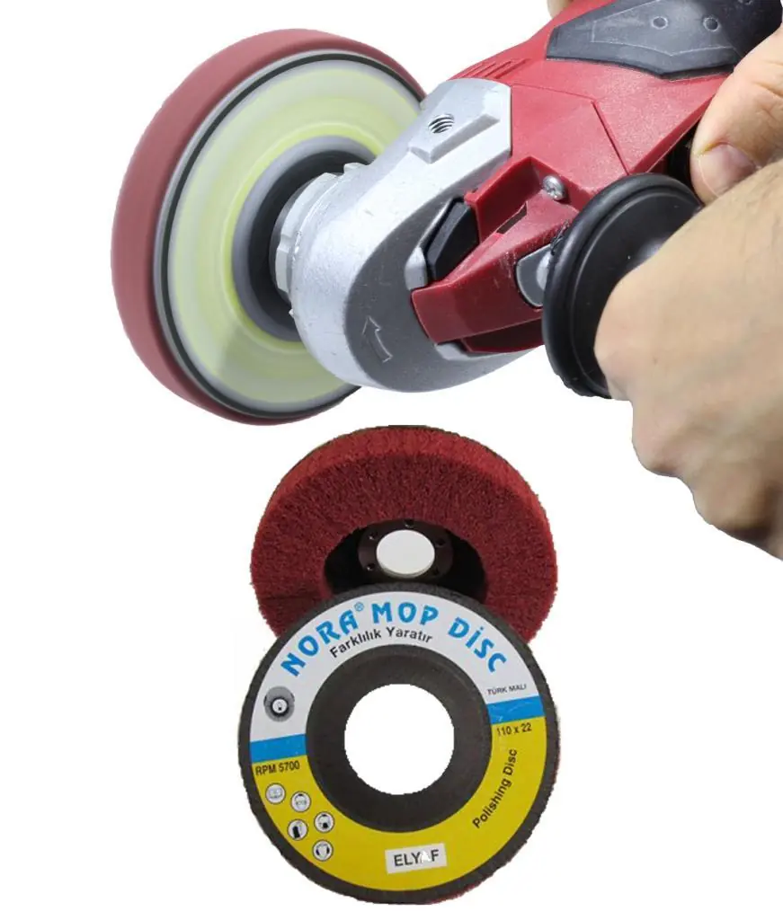 Nora Keçe Mop Disk Zımpara 115x22 Elyaf Yüksek Kalite- Badem10