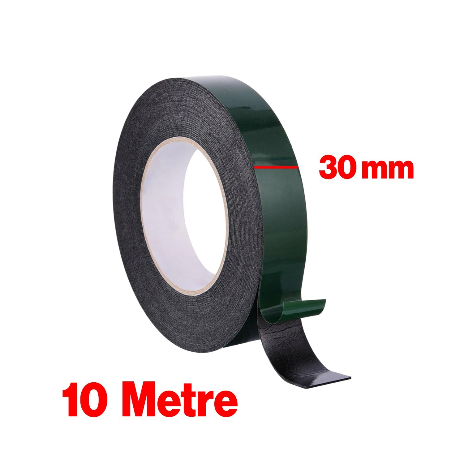 Çift Taraflı Köpük Sünger Bant Eva Montaj Bandı Siyah 30 mm x 10 Metre Etil Vinil Asetat 1 Adet