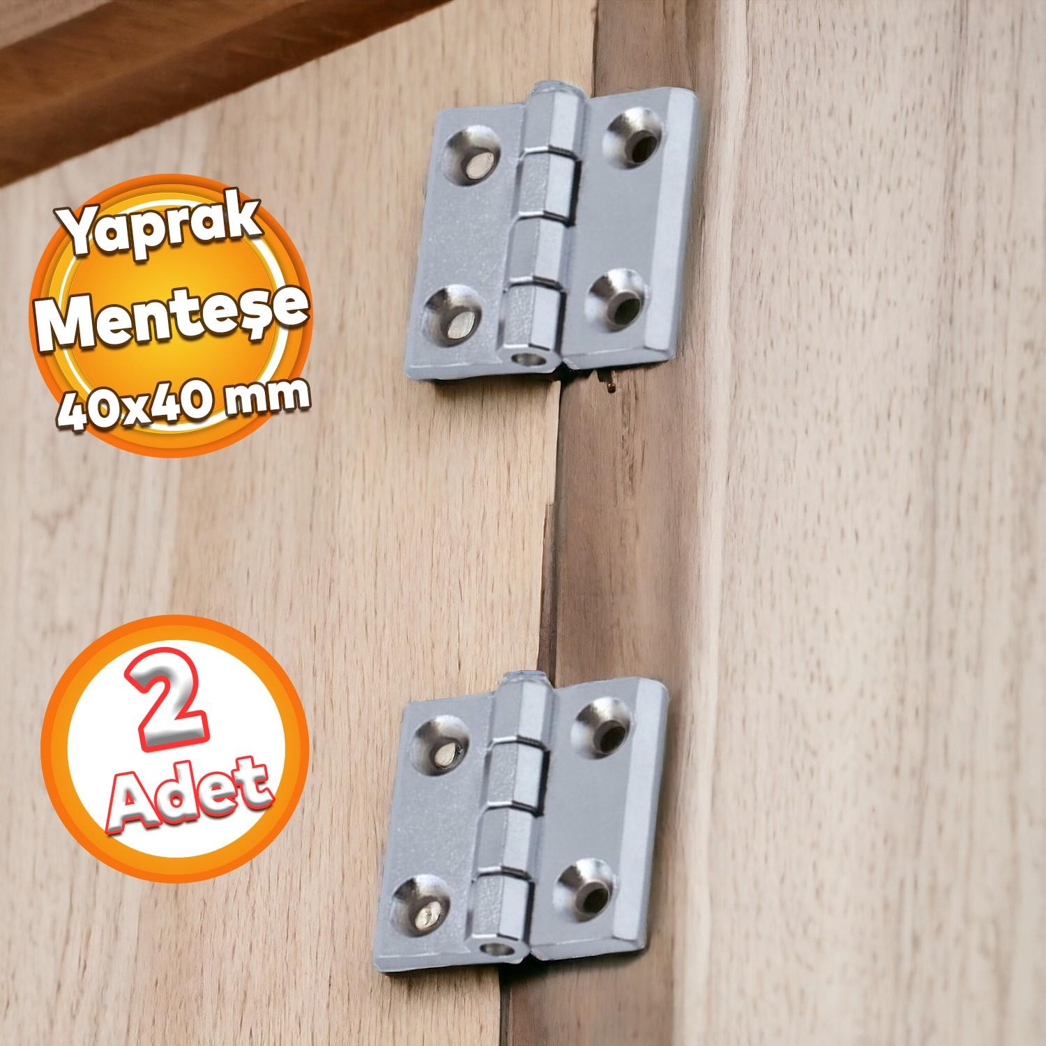 Dekoratif Mobilya Pencere Kapı Duşakabin Mini Dolap Menteşesi Yaprak Menteşe Krom 40 x 40 mm 2 Adet