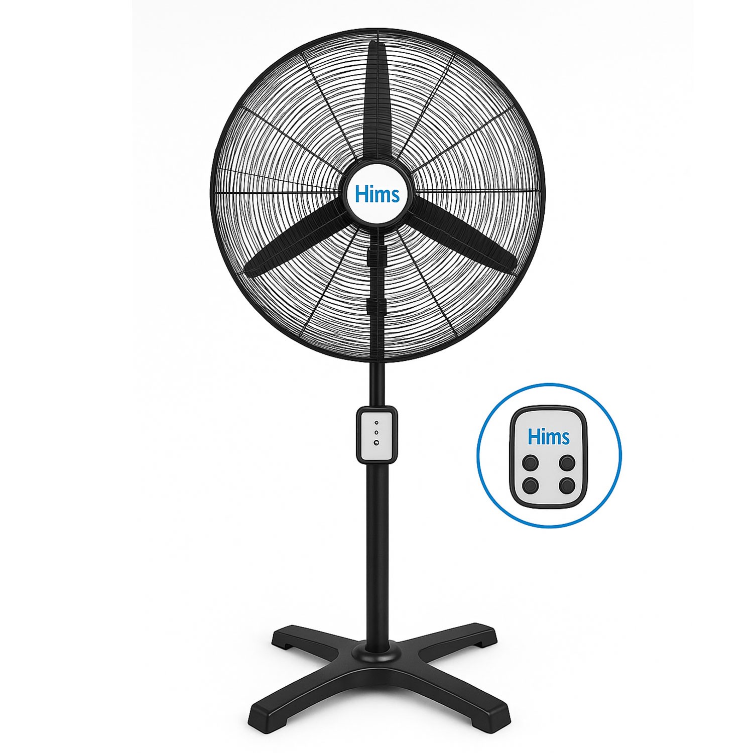 Sanayi Tipi 210W Kumandalı Ayaklı 75 cm Vantilatör Sessiz Geniş Alanlara Uygun Endüstriyel Güçlü Fan