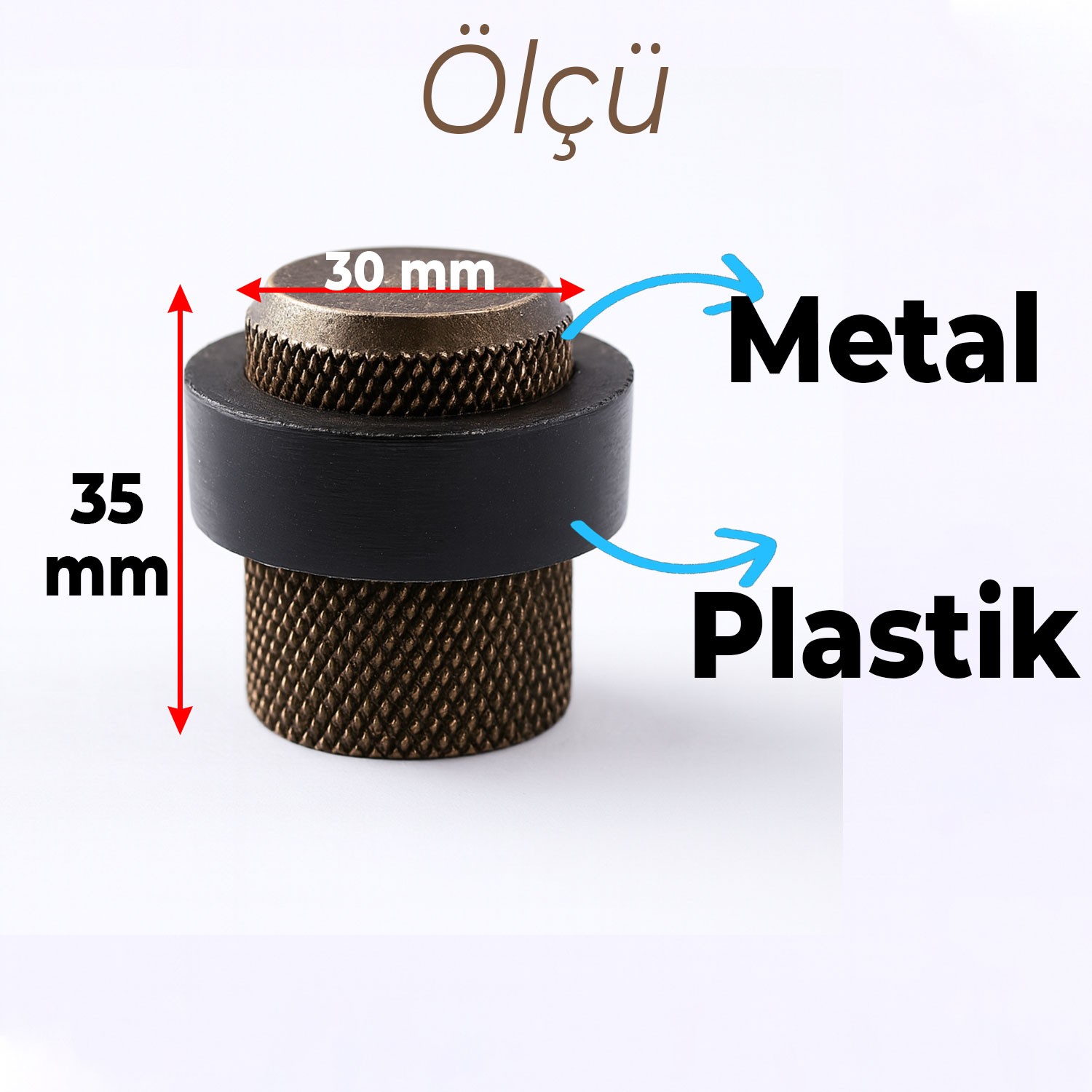 Kapı Stoperi Tamponu Antik Sarı Vidalı Metal Tutacağı Tutucu Altı Kolu Stopu Takozu Sürgülü Kapı