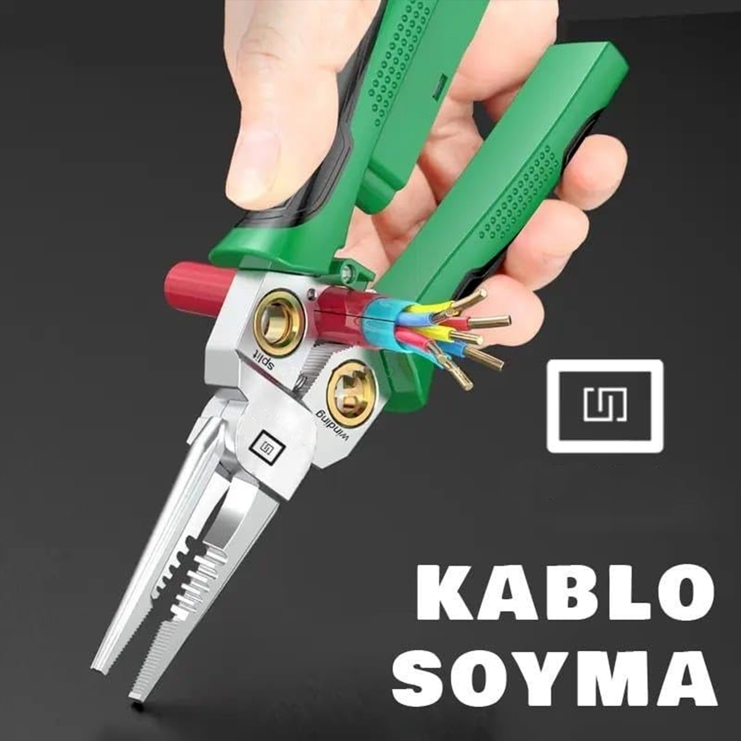 Çok Amaçlı Kablo Soyma Pensesi 6 Fonksiyonlu Elektrikçi Pense Tel Kesme Sıyırma Bükme Ayırma