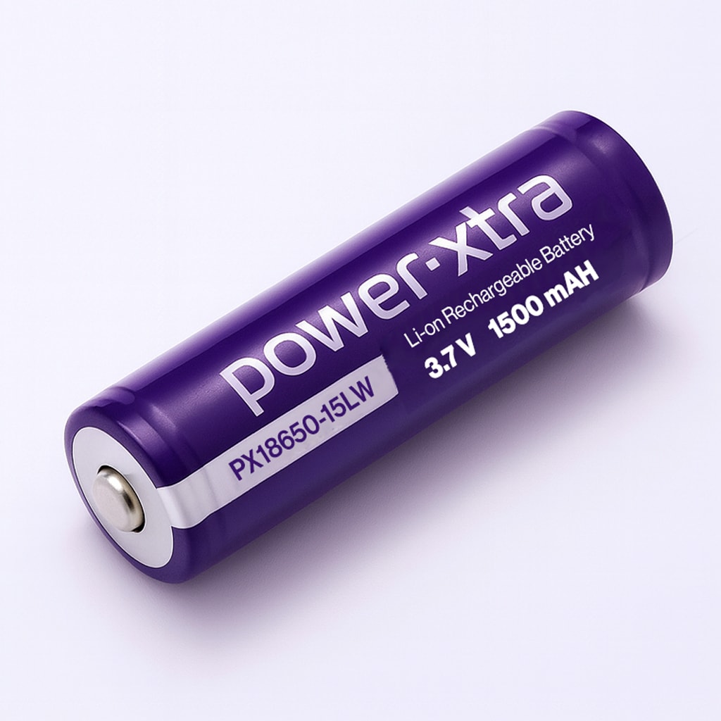 18650 Mor Renk Şarjlı Pil 3.7V 1500mAh Li-Ion Uzun Ömürlü Yüksek Kapasiteli Tekrar Şarj Edilir Pil