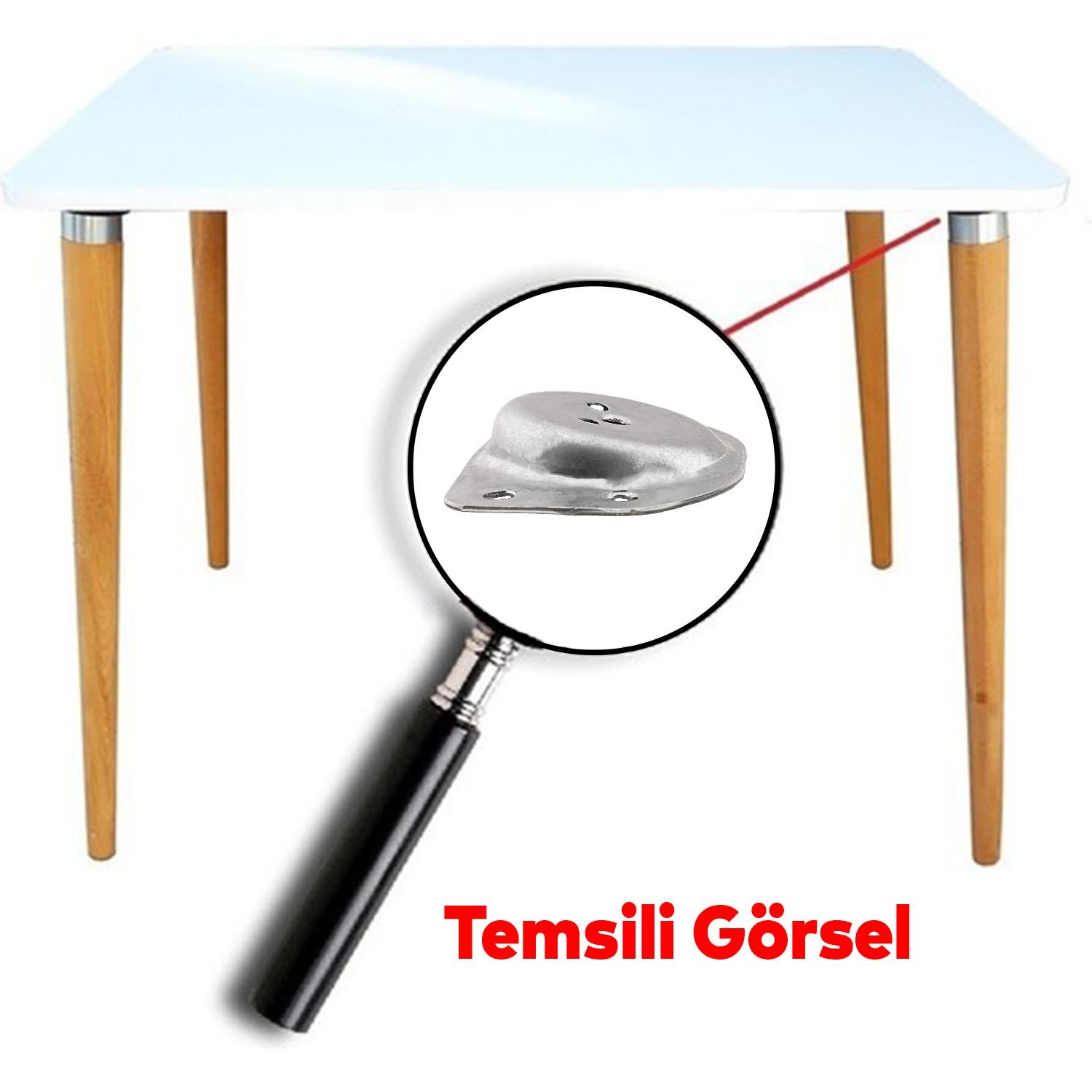 (4 ADET) Mobilya Zigon Masa Ahşap Sehpa Ayağı Bağlantı Aparatı Açılı Dereceli Ayakları Tabanı Metal