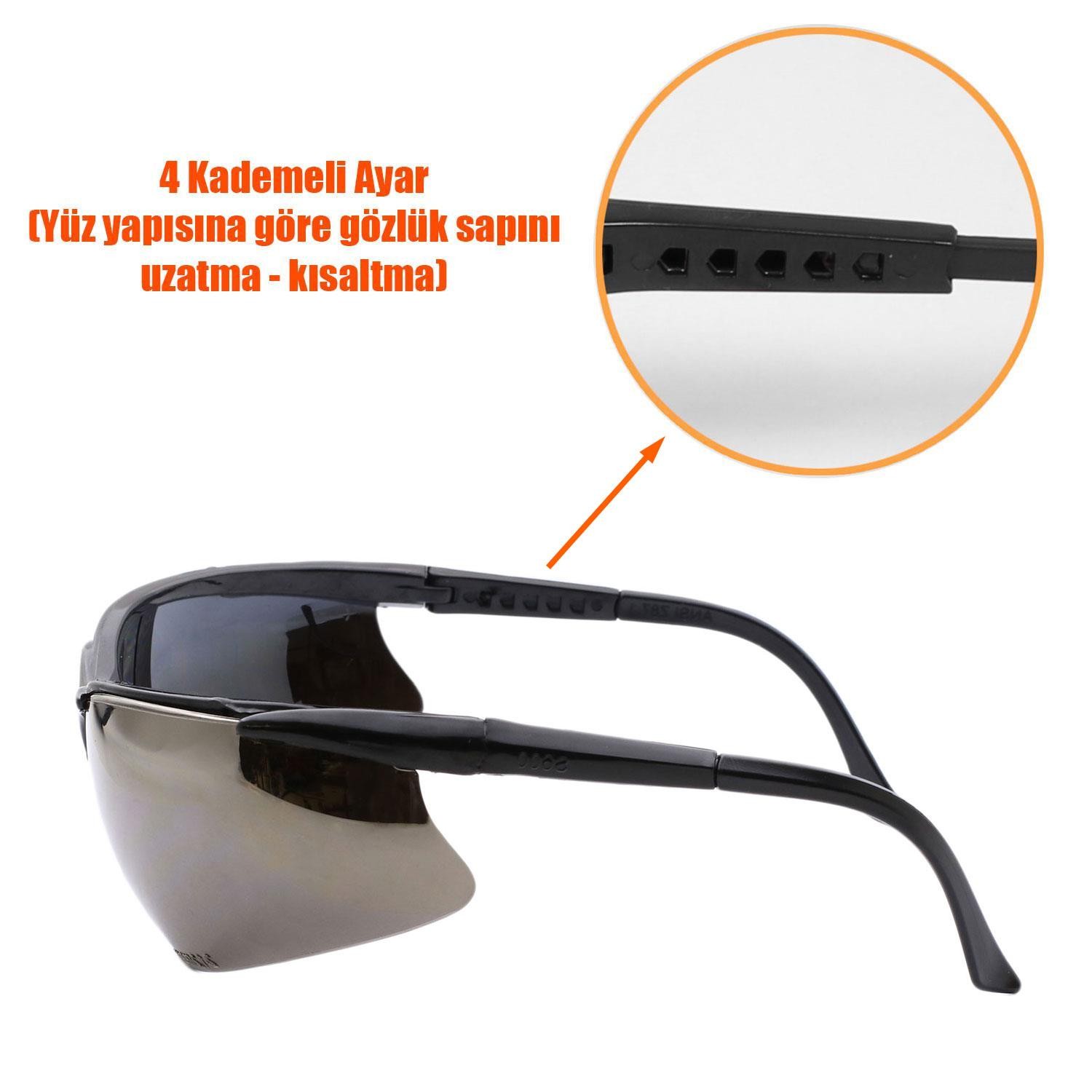 Bisiklet Gözlüğü UV Korumalı Ayarlanabilir Bisikletçi Antifog Gözlük Aynalı Gümüş