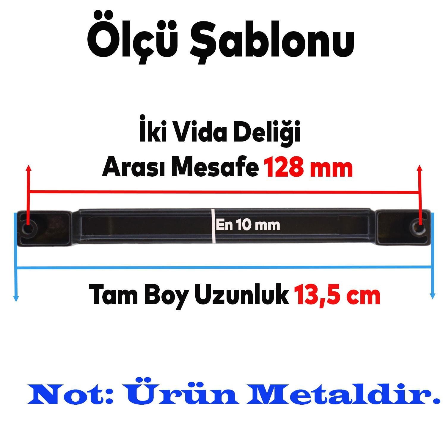 10 Adet 128 mm Gölcük Siyah Mutfak Kulbu Çekmece Dolap Kulpu Metal Kulp Mobilya Dolabı Kulpları