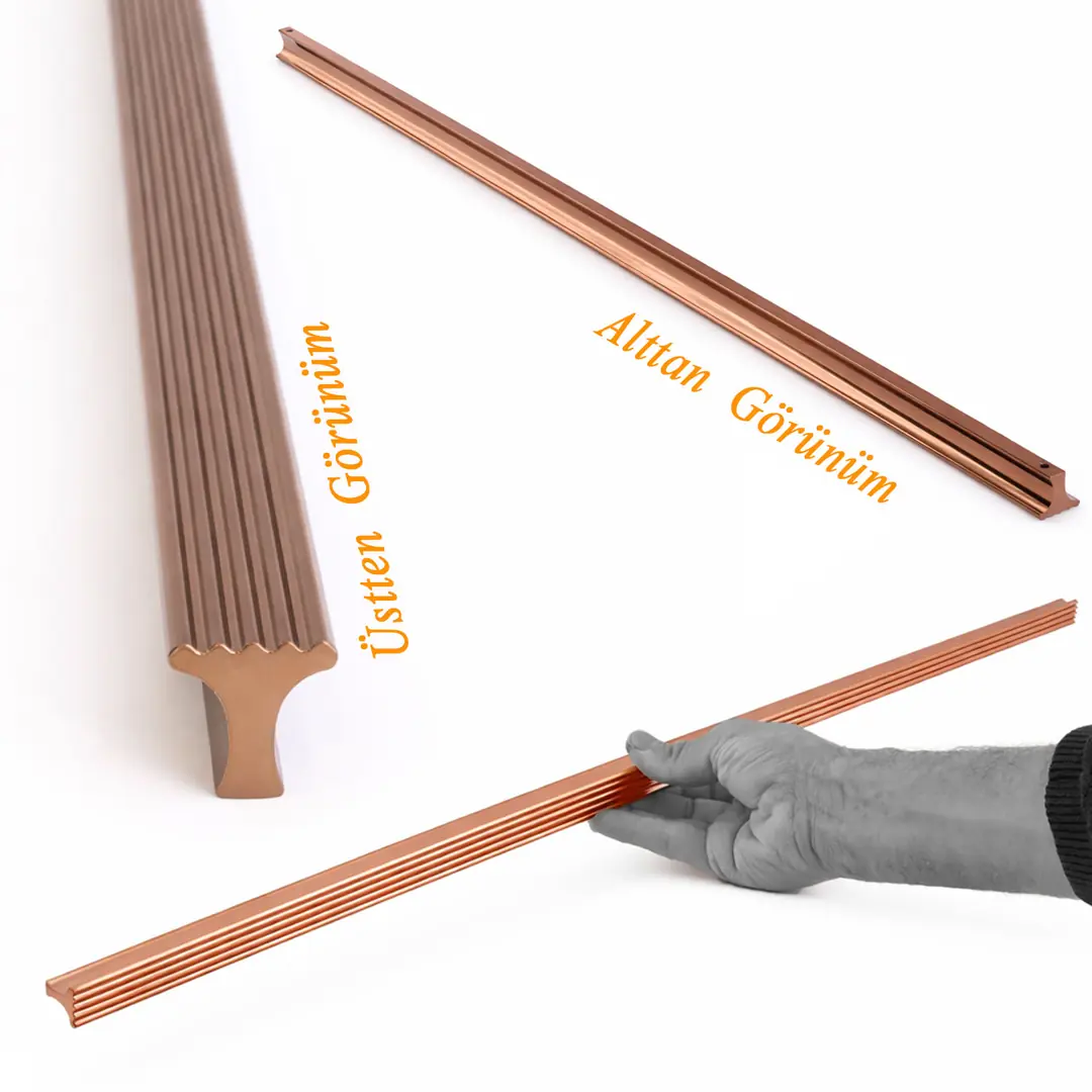 FOÇA Bronz Uzun Çekmece Kulp 1184 mm Metal Dolap Kulpu Mutfak