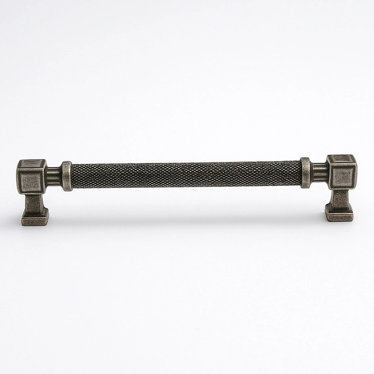 Talas Antik Gümüş 224 mm Tırtıklı Metal Kulp Kapak Kulpu Dayanıklı Kulpları Mobilya Çekmece Dolap