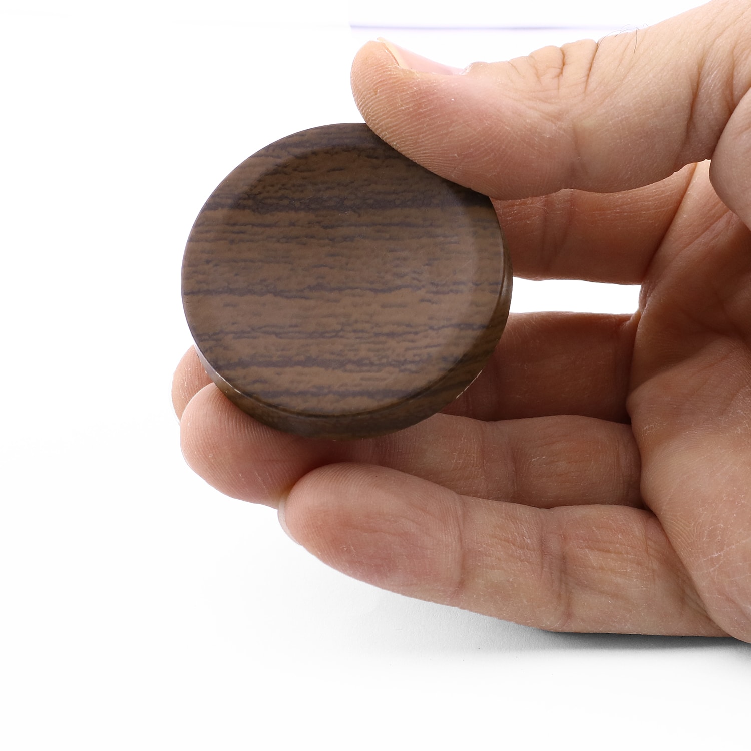 Tek Vidalı (10 Adet) İç Bükey Plastik Düğme Kulp Kestane Kahvesi Mobilya Dolap Çekmece Kulpu Kulbu