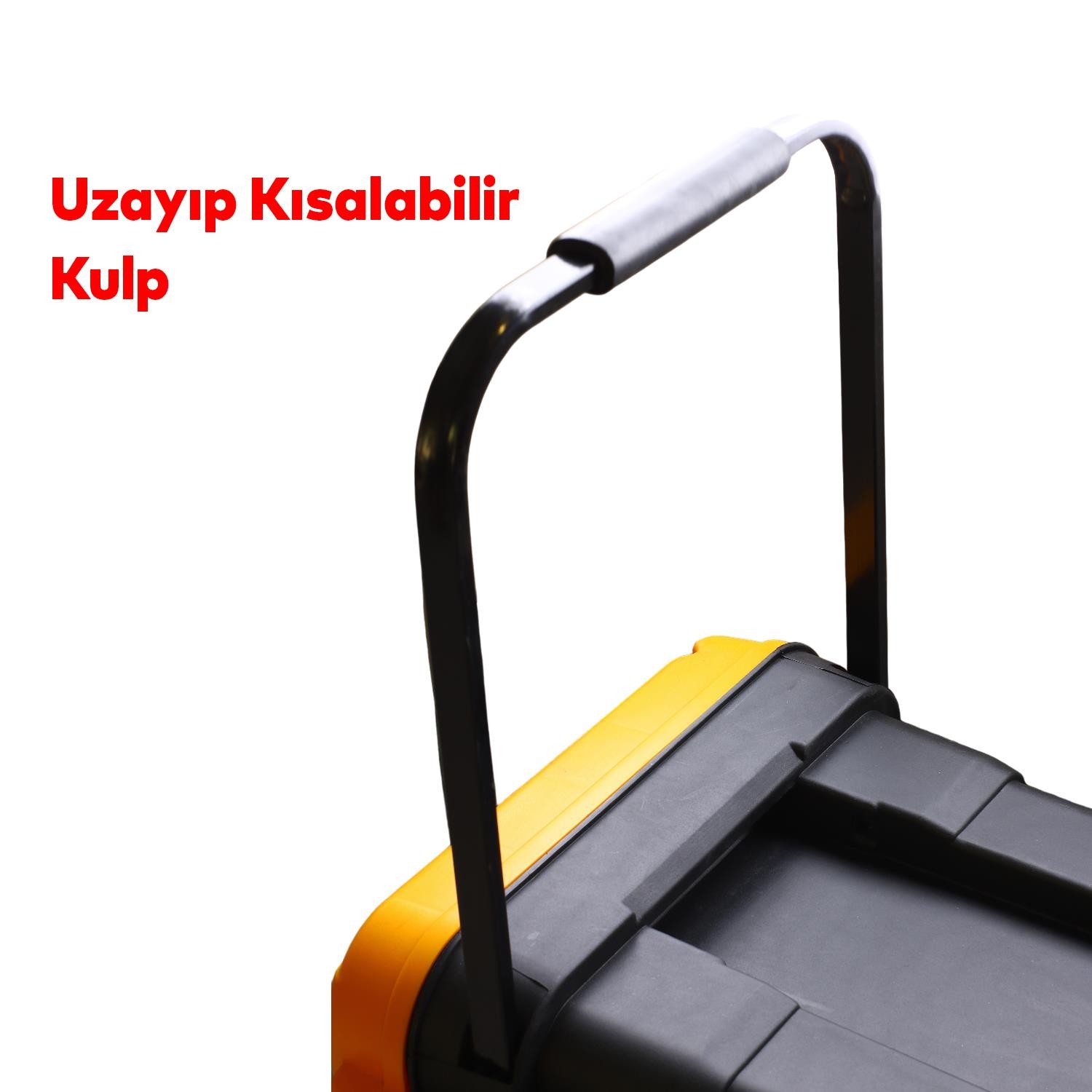 Bölmeli Taşınabilir Tekerlekli Kulplu Takım Çantası 26'' Alet Çanta 62.5 cm Plastik Açma Kapatmalı