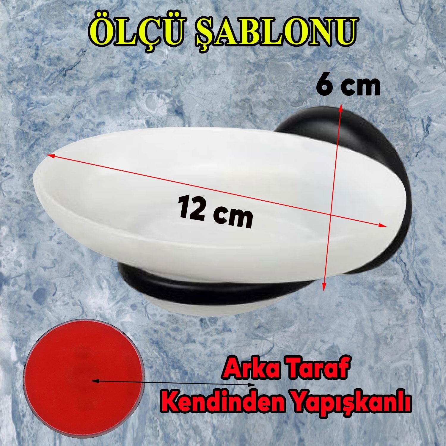 Sabunluk Katı Sabunluk Yapışkanlı El Sabunluğu Siyah