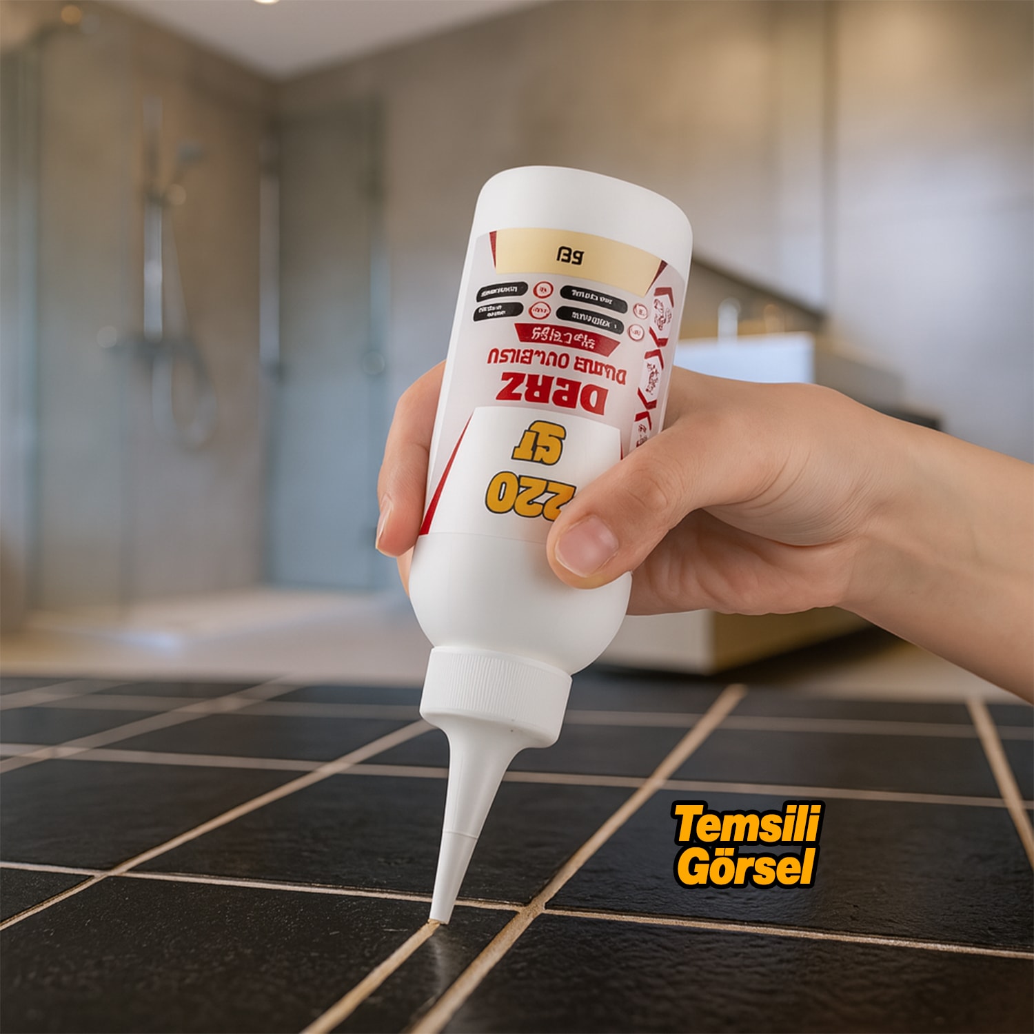 Bej Renk Hazır Derz Dolgu Fayans Seramik Mermer Yer Duvar için Tamir Derz Yenileme Dolgusu 220 Gr