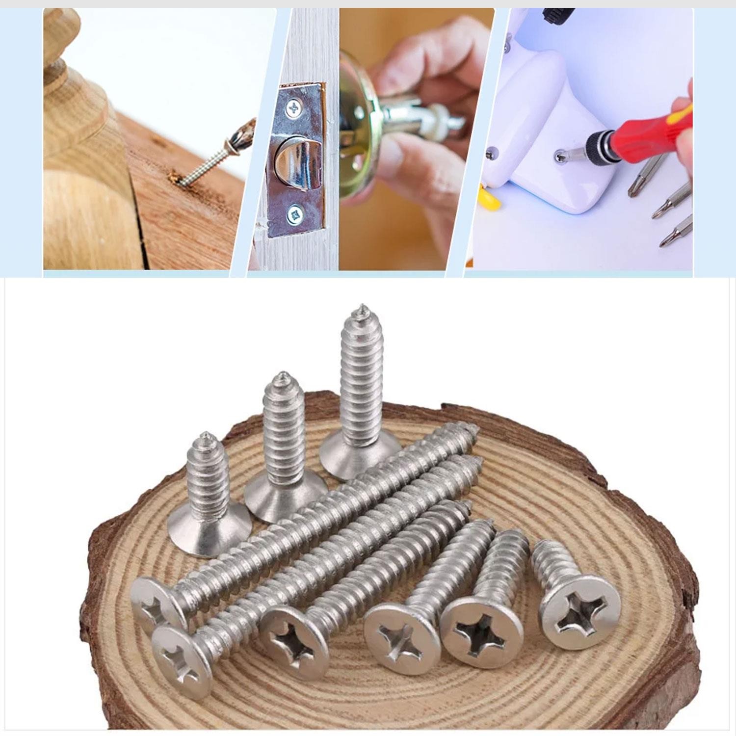 Sunta Vidası 3.5x16 Mm Paket 1000 Adet Sivri Uçlu Ahşap Tahta Ağaç Mobilya Ayak Kulp Vidası