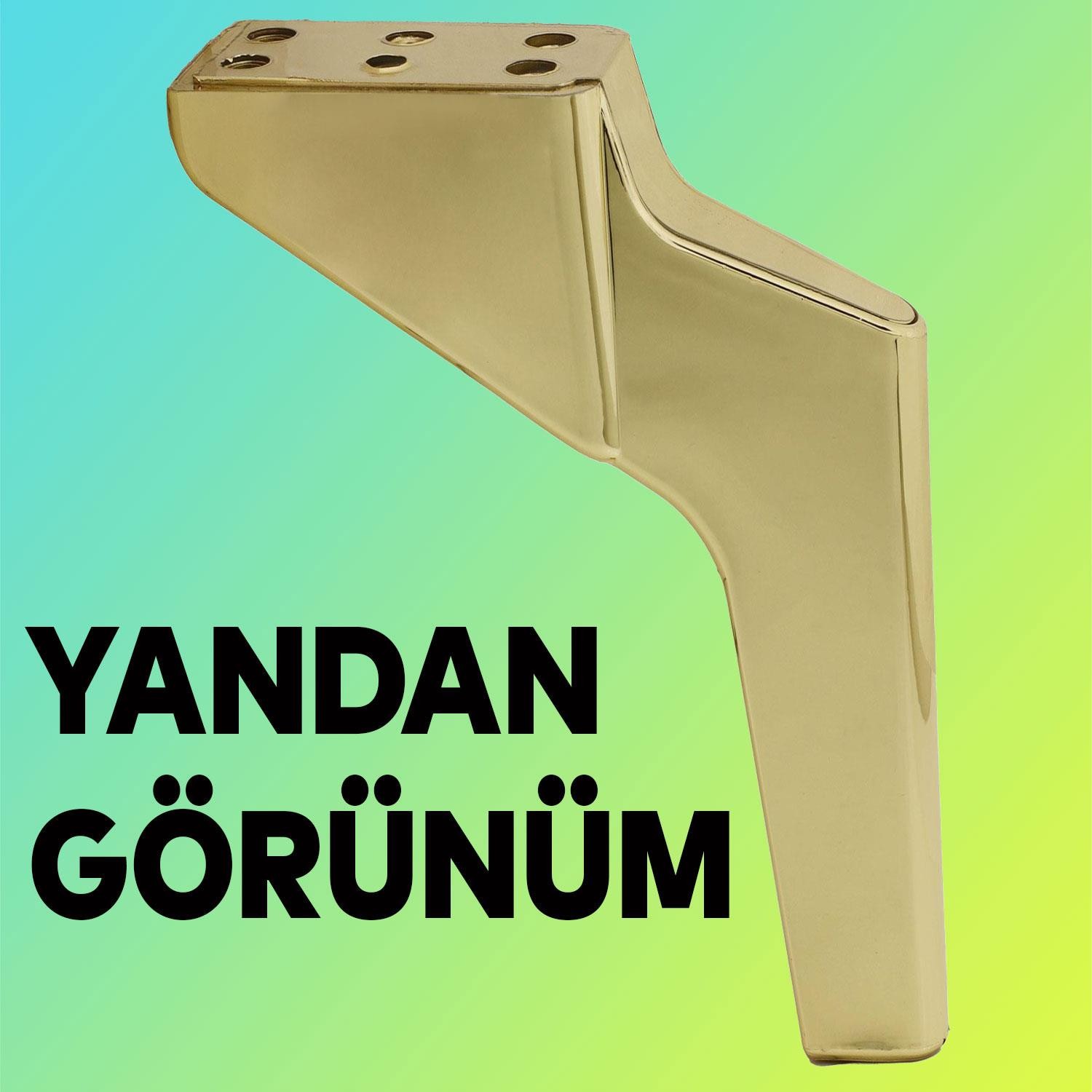 Logan Lüks Mobilya Kanepe Tv Ünitesi Konsol Koltuk Ayağı 19 Cm Plastik Gold Altın Ayakları