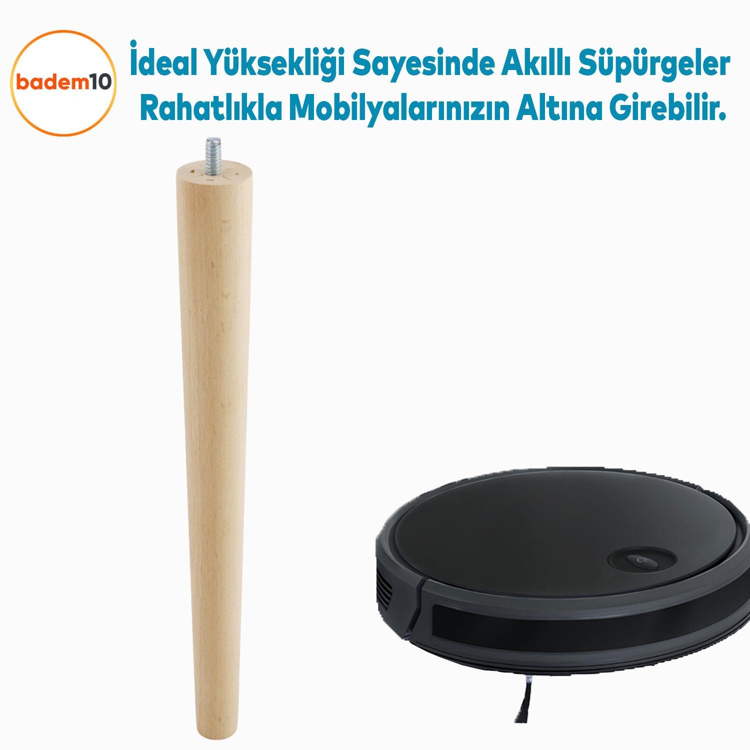 4'lü Ahşap Sehpa Ayak Takımı 35 cm Zigon Puf Tabure Ayağı Masa Ayakları Açılı Bağlantı Aparatı Dahil