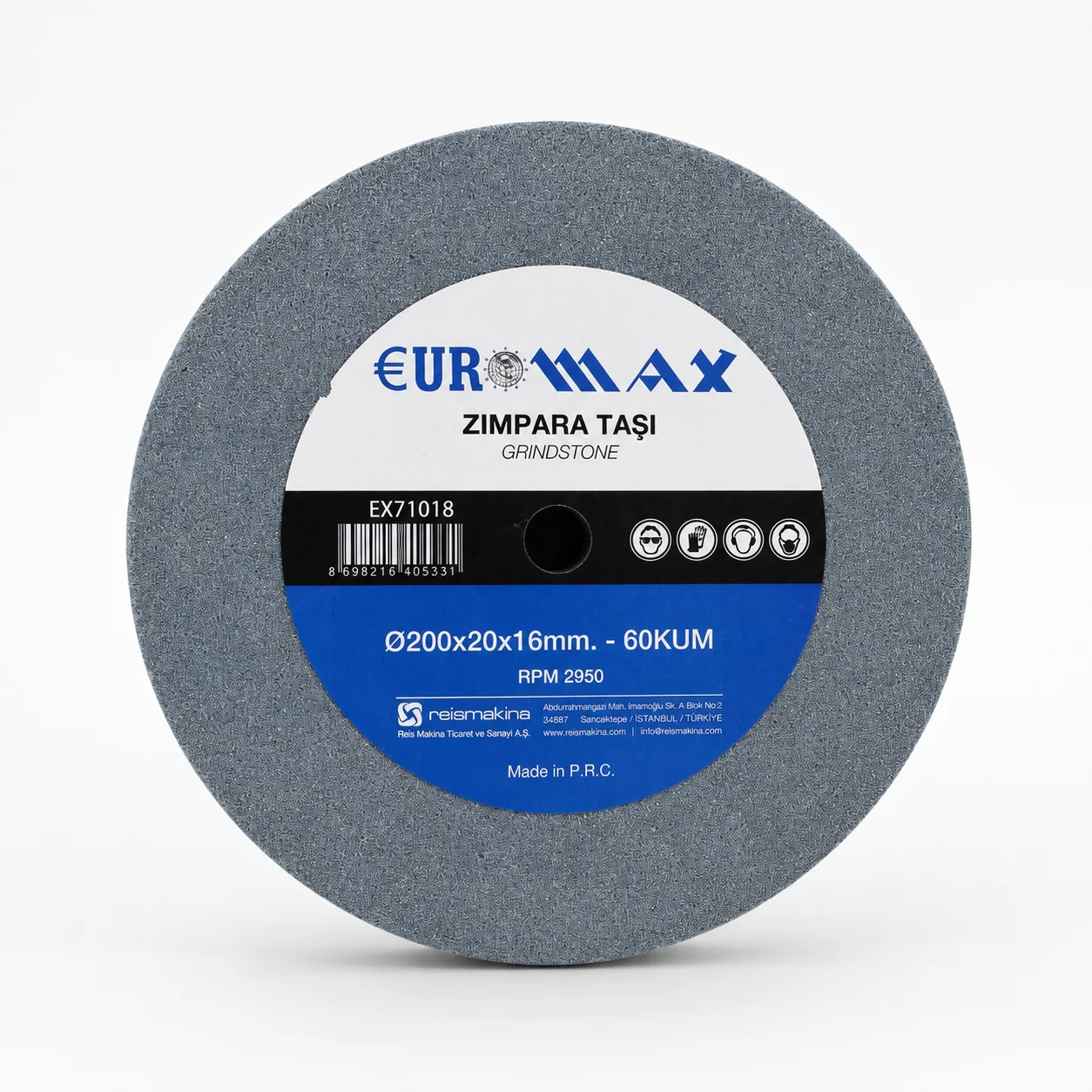 リムリムページ Zımpara Makinesi Taşı 200x20x16 mm 60 Kum Taşlama Bileme Taşı 2950