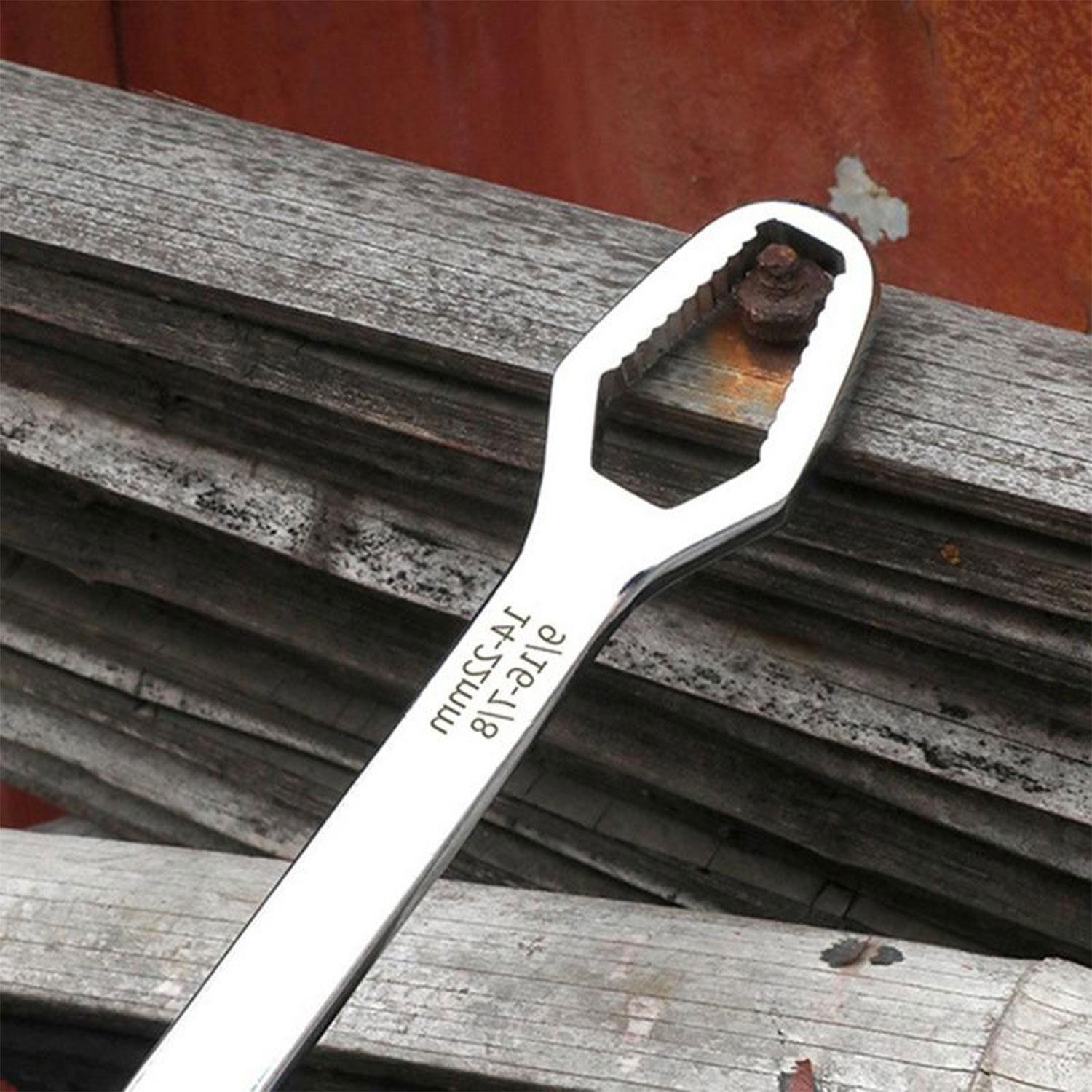 Victor Çift Ağızlı Evrensel Kendinden Sıkma Çok Amaçlı Anahtar Çelik İngiliz Torx Cırcır Anahtarı Krom 8-13 / 14-22 mm