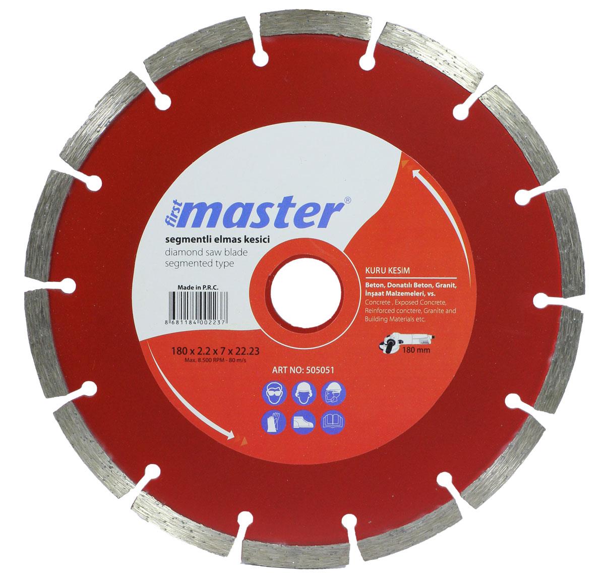 Master Elmas Kesici Beton Granit Kesici 180x2.2x22.23 Kuru Kesim