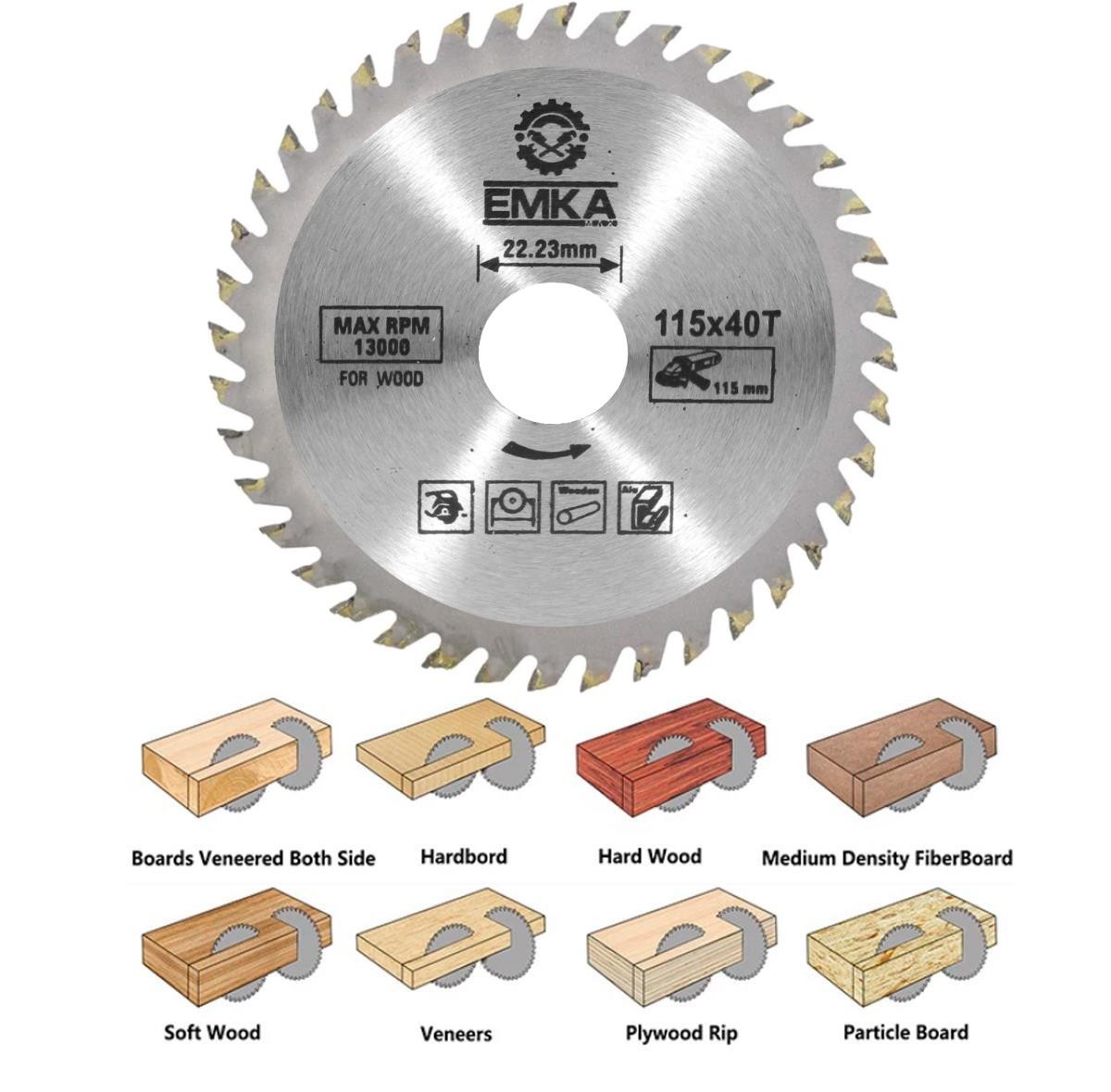Emka Ahşap Kesme Sunta Testeresi 115 mm 40 Diş