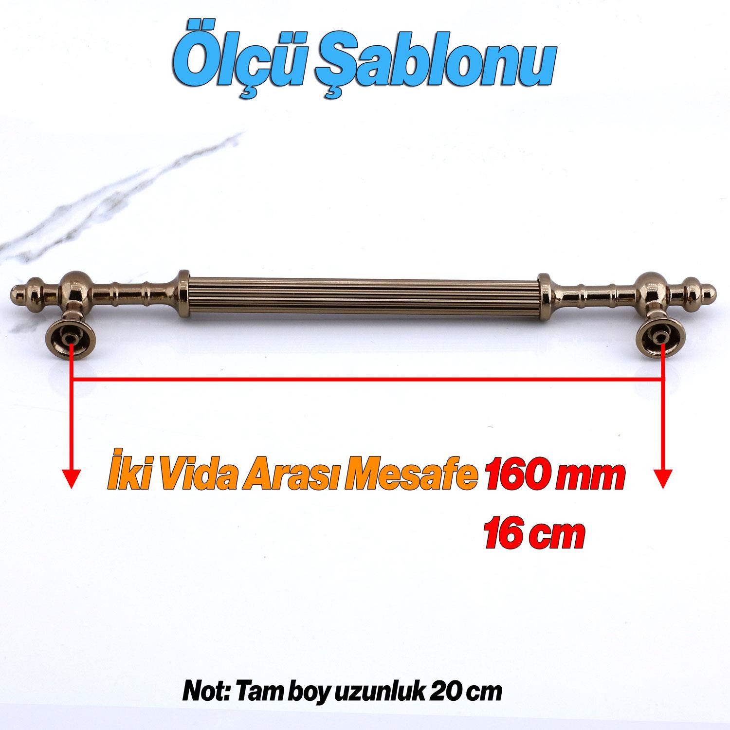 Kader Bronz Metal Kulp 160 mm- 16 cm Mobilya Çekmece Mutfak Dolabı Dolap Kulpları Kulbu Kulpu