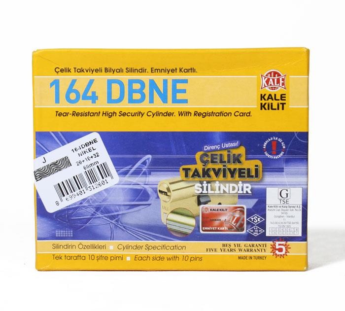 Kale 164 DBNE Bilyeli Emniyet Kartlı Bilyalı Silindir Barel Kilit 68 mm