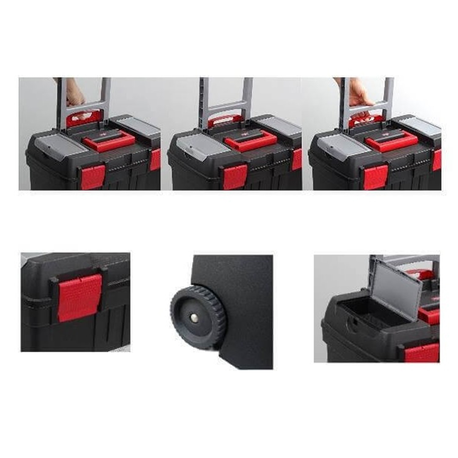 Tekerlekli Taşınabilir 60 Litre Organizer Bölmeli Taşınabilir Kulplu Takım Çantası Alet Çanta
