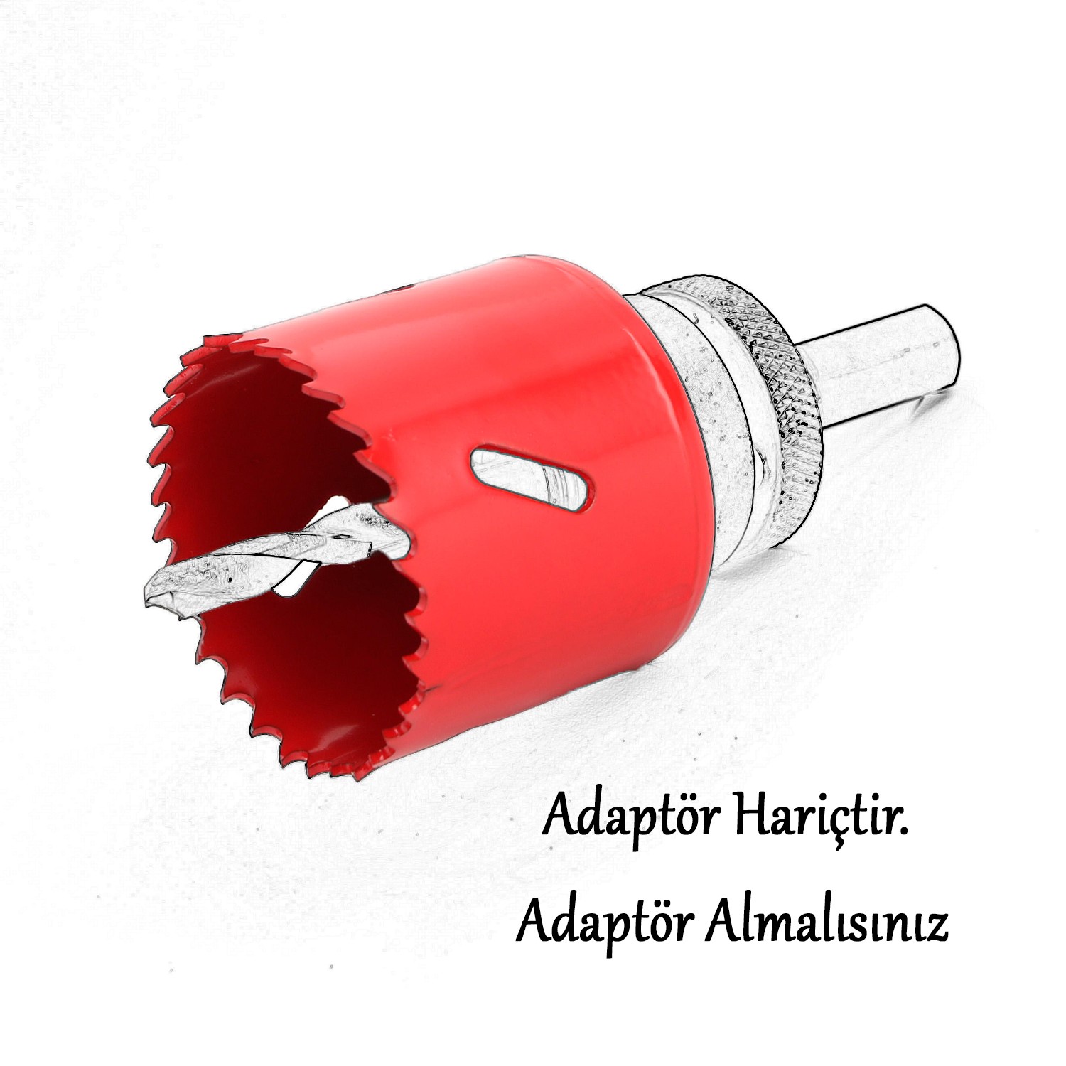 Bi Metal Panç Ø 46 mm Delik Açma Alçıpan Ahşap Pvc Delme Testeresi Adaptörsüz 1 Adet