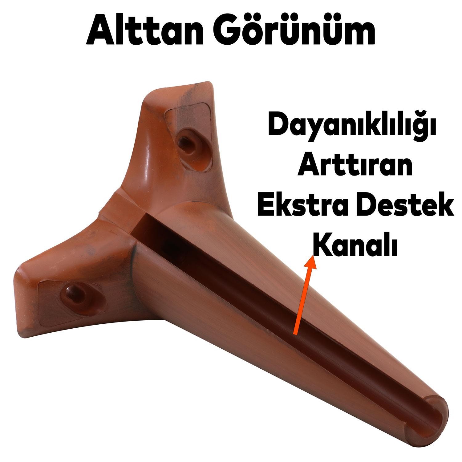 Aspen Lüks Mobilya Kanepe Koltuk Tv Ünitesi Konsol Yükseltici Ayağı Ayakları 18 Cm Ahşap Desenli