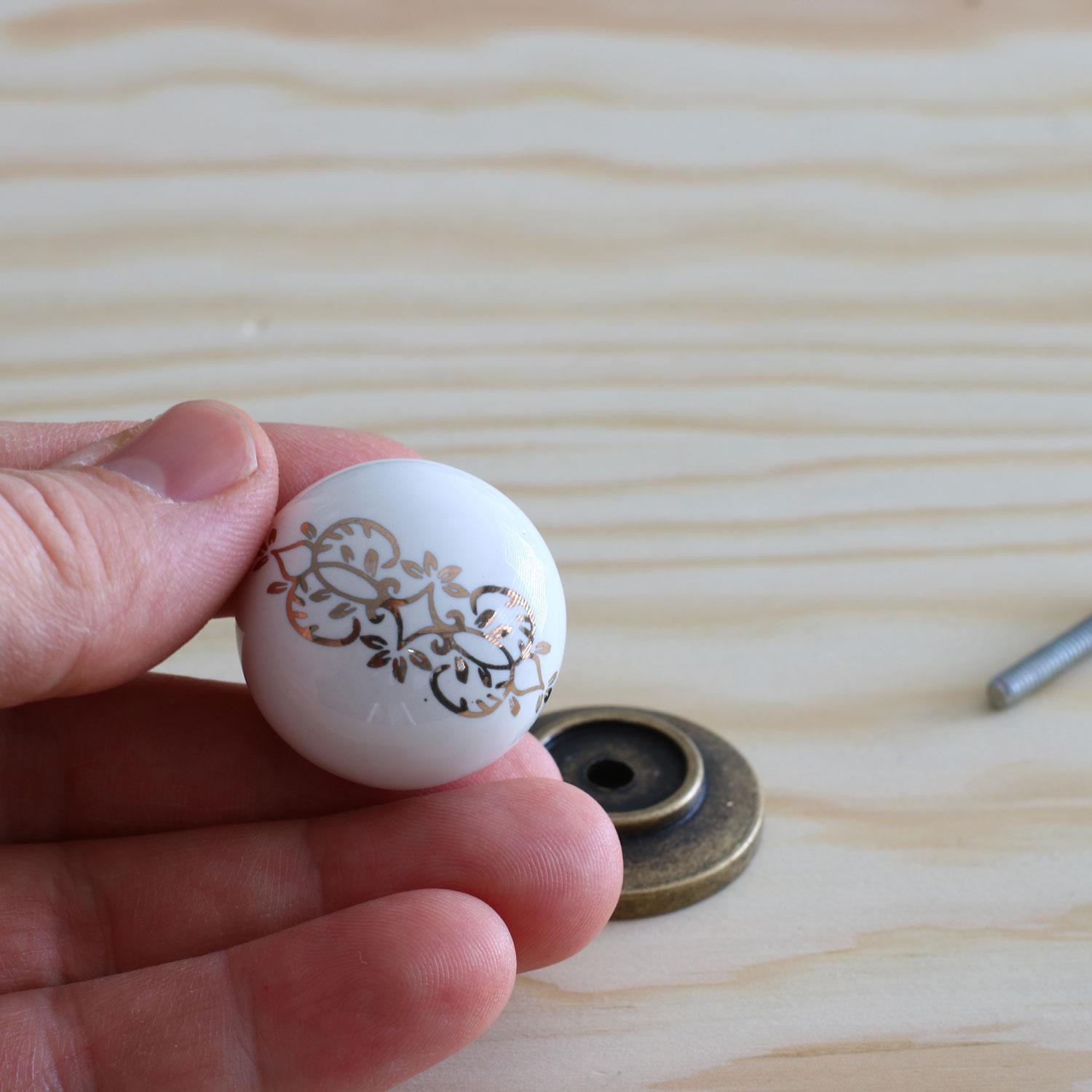 Gerçek Porselen Kulp Düğme Mobilya Mutfak Dolabı Çekmece Dolap Kulpları Kapak Kulpu Kulbu Antik Sarı