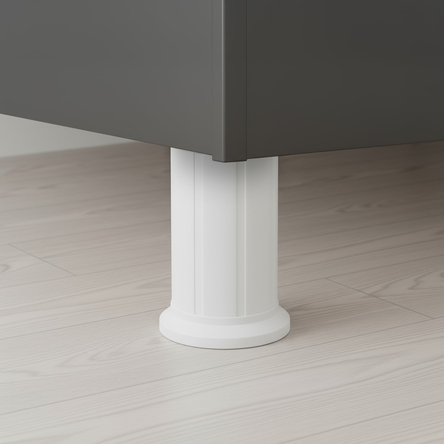 Keson 1 Adet 10 cm Beyaz Plastik Mobilya Baza Tv Ünitesi Yükseltme Ayağı Destek Ayağı 