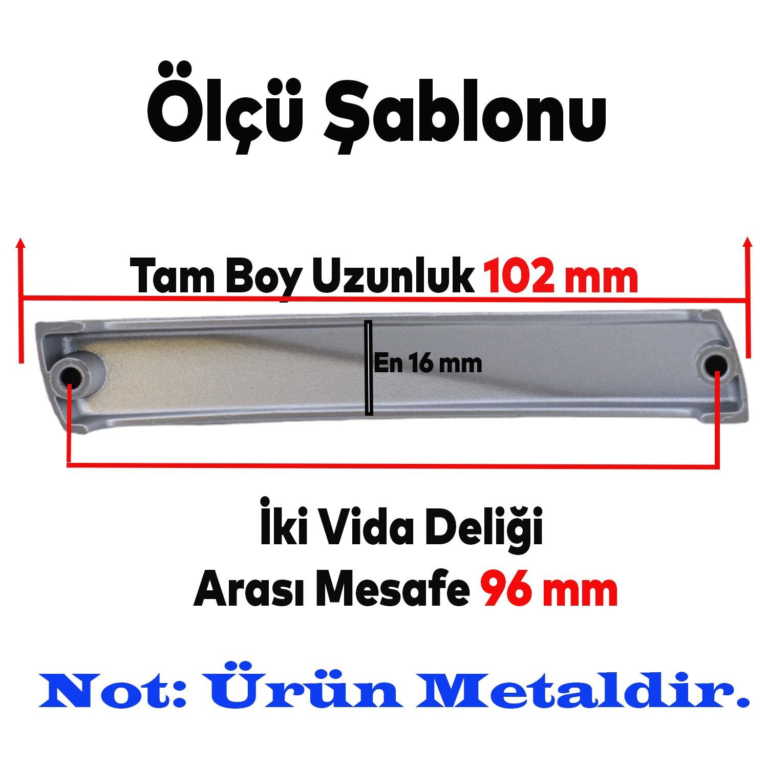 Motif Lüks Mobilya Mutfak Çekmece Dolap Dolabı Kapak Kulpu Kulbu (96 MM-9.6 CM) Mat Krom Kulpları