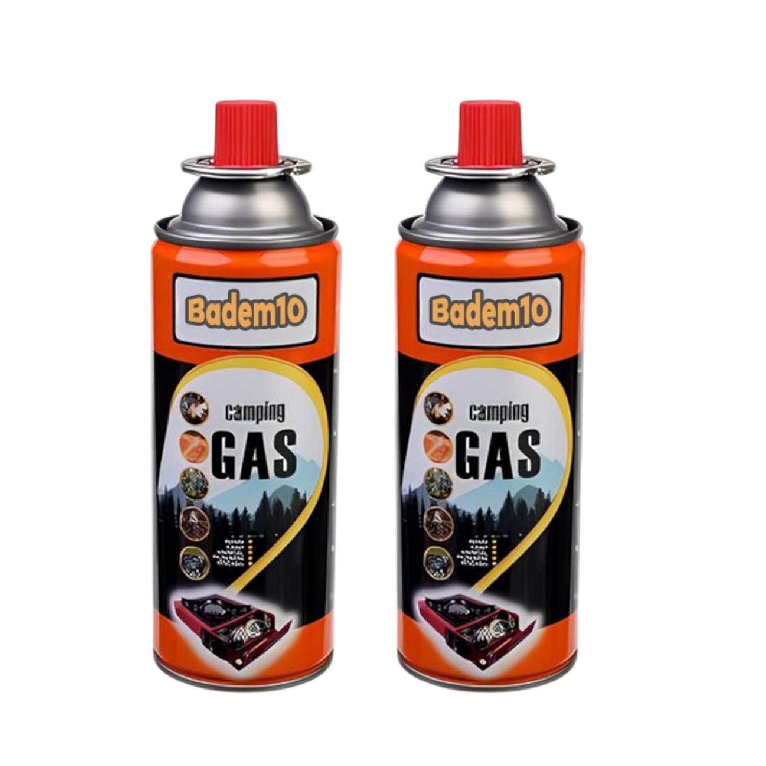 Kamp Gazı Bütan Propan Gaz Tüpü Portatif Ocak Kartuşu Tek kullanımlık Pürmüz 400 ml 2 Adet