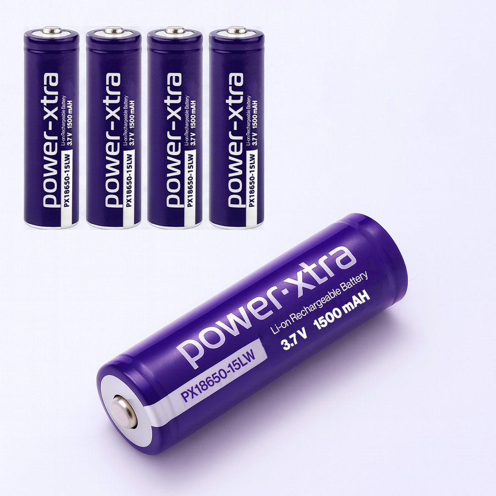 5 Adet 18650 Mor Renk Şarjlı Pil 3.7V 1500mAh Li-Ion Uzun Ömürlü Yüksek Kapasiteli Şarj Edilir Pil