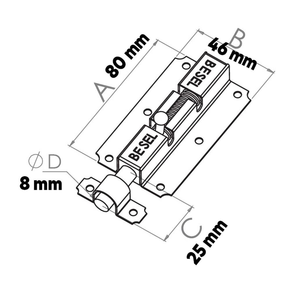 Beşel Yaylı Sürgü Büyük 45x80